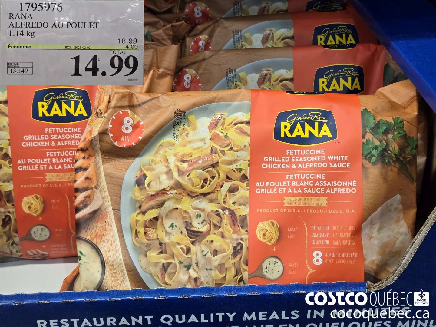 17959756 RANA ALFREDO AU POULET 1.14 ke  ($4.00 INSTANT SAVINGS EXPIRES ON 2025-02-02) $14.99