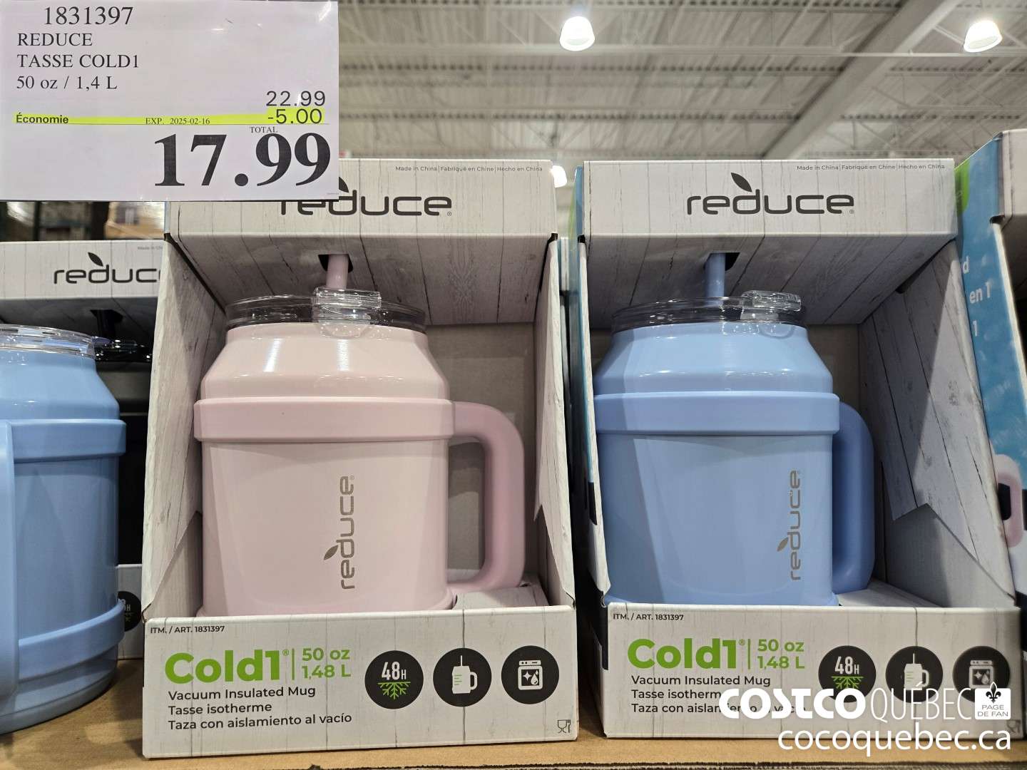 1831397 REDUCE TASSE COLD1 50 OZ  ($5.00 INSTANT SAVINGS EXPIRES ON 2025-02-16) $17.99