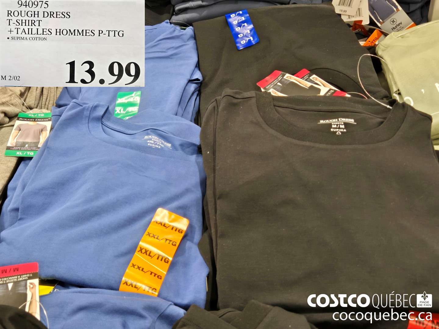 940975 ROUGH DRESS T-SHIRT + TAILLES HOMMES P-TTG  $13.99