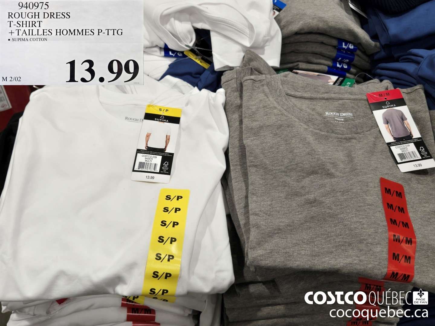 940975 ROUGH DRESS T-SHIRT + TAILLES HOMMES P-TTG  $13.99