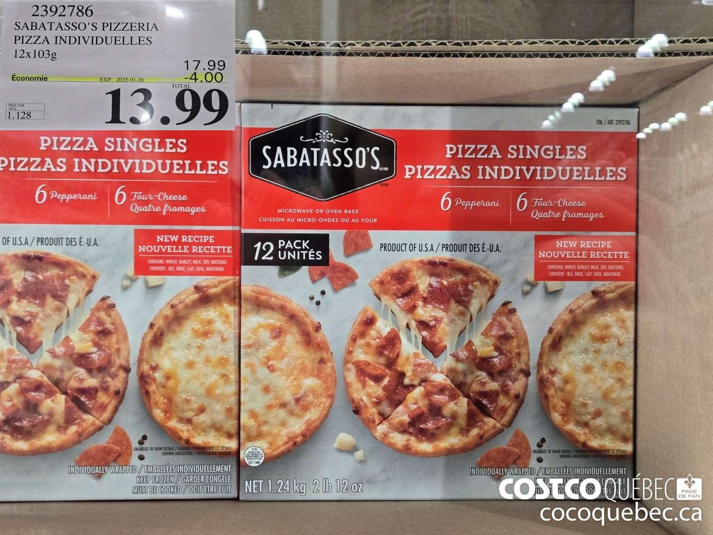 2392786 SABATASSO'S PIZZERIA PIZZA INDIVIDUELLES  ($4.00 INSTANT SAVINGS EXPIRES ON 2025-01-26) $13.99