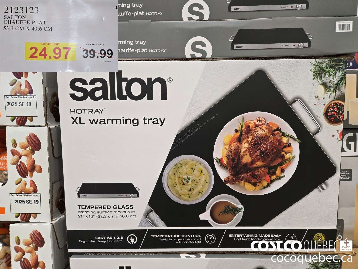 2123123 SALTON CHAUFFE-PLAT * 53,3 CM X 40,6 CM  $24.97