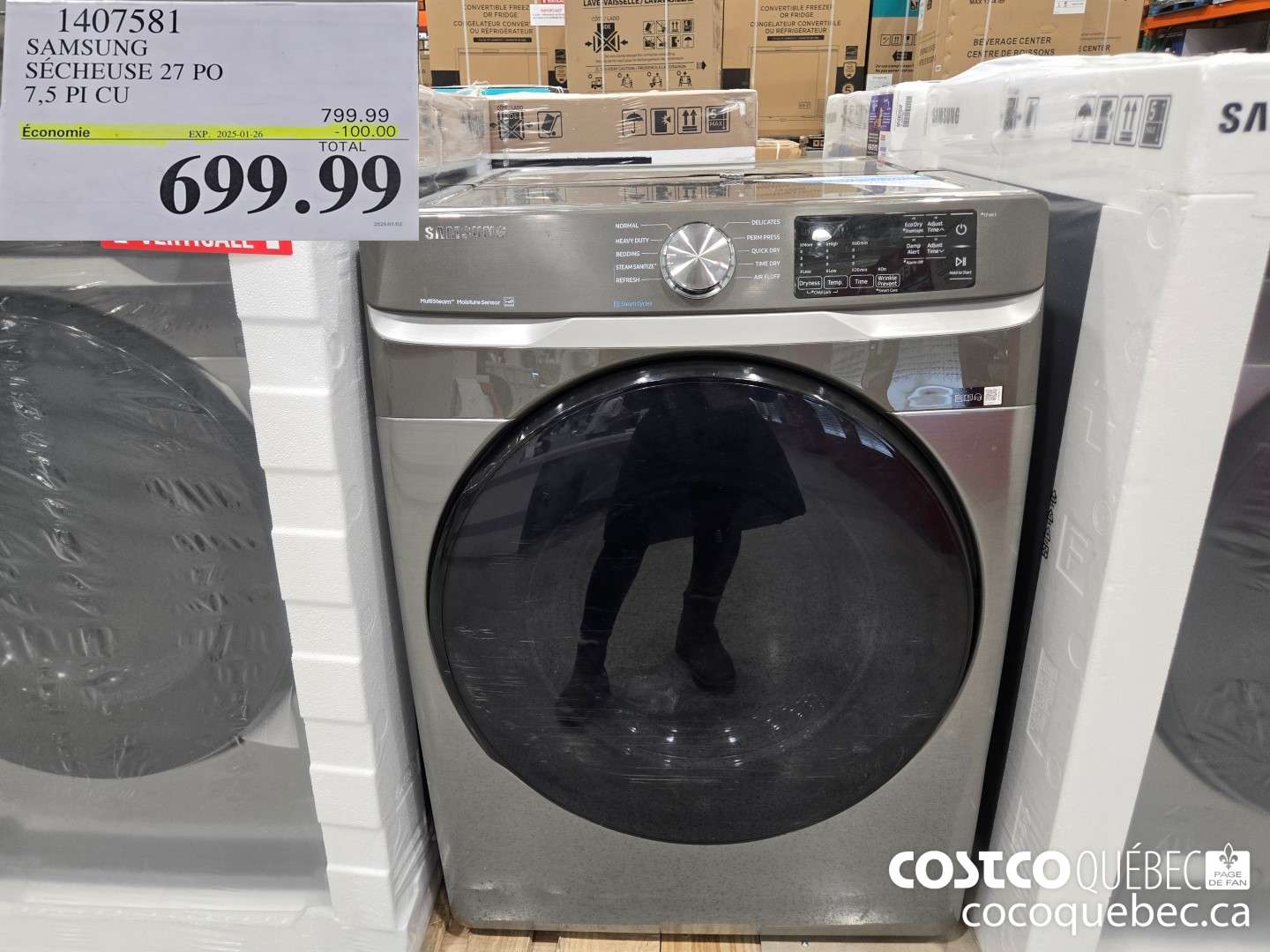 1407581 SAMSUNG SECHEUSE 27 po 7.5 PI CU  ($100.00 INSTANT SAVINGS EXPIRES ON 2025-01-26) $699.99