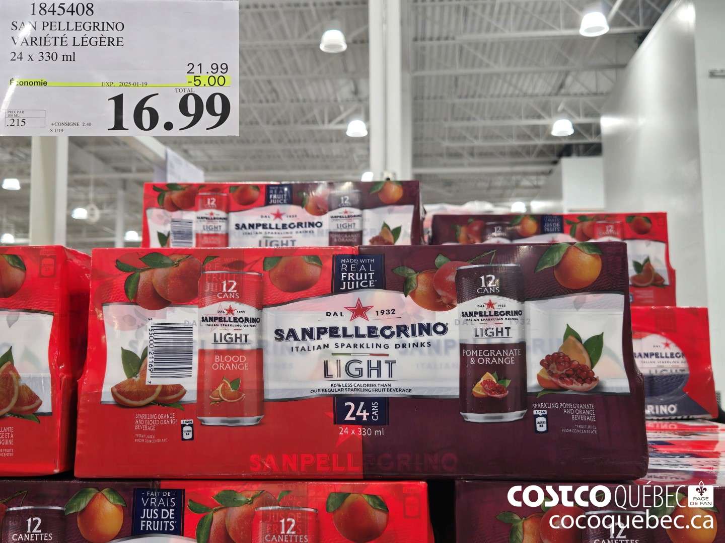 1845408 SAN PELLEGRINO VARIETE LEGERE 24 x 330 ml  ($5.00 INSTANT SAVINGS) $16.99