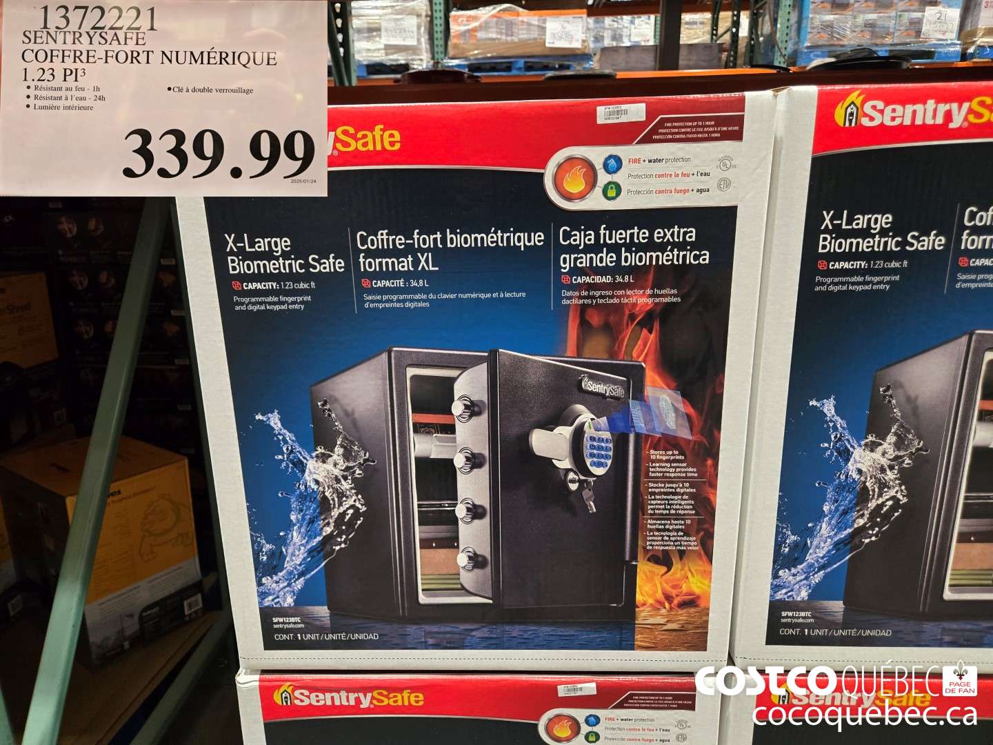 1372221 SENTRYSAFE COFFRE-FORT NUMERIQUE  $339.99