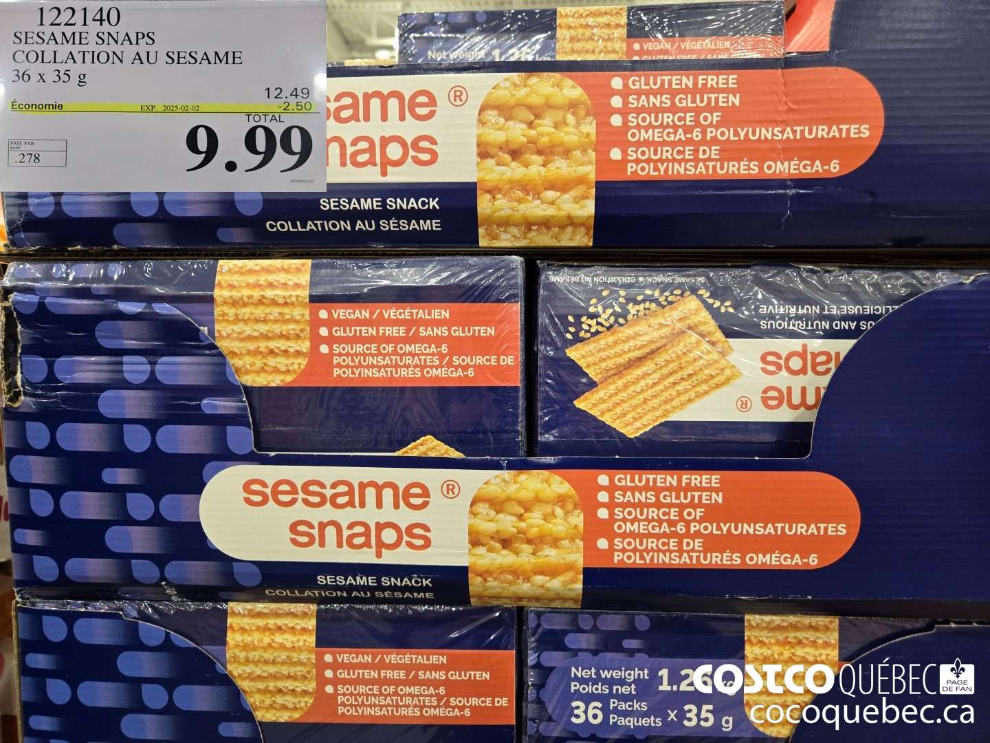 122140 SESAME SNAPS COLLATION AU SESAME  ($2.50 INSTANT SAVINGS EXPIRES ON 2025-02-02) $9.99