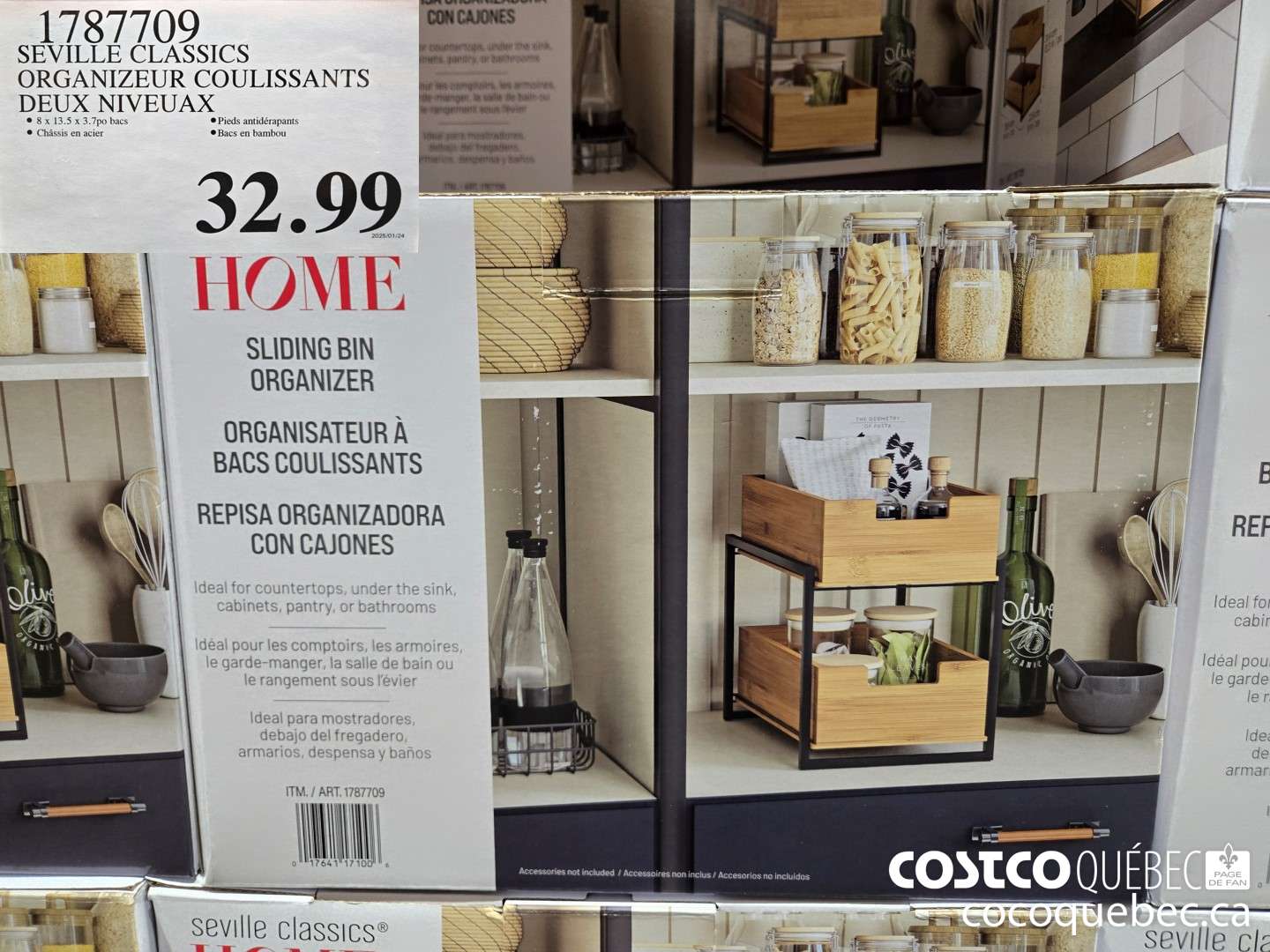 1787709 SEVILLE CLASSICS ORGANIZEUR COULISSANTS BES NIVEUAX  $32.99