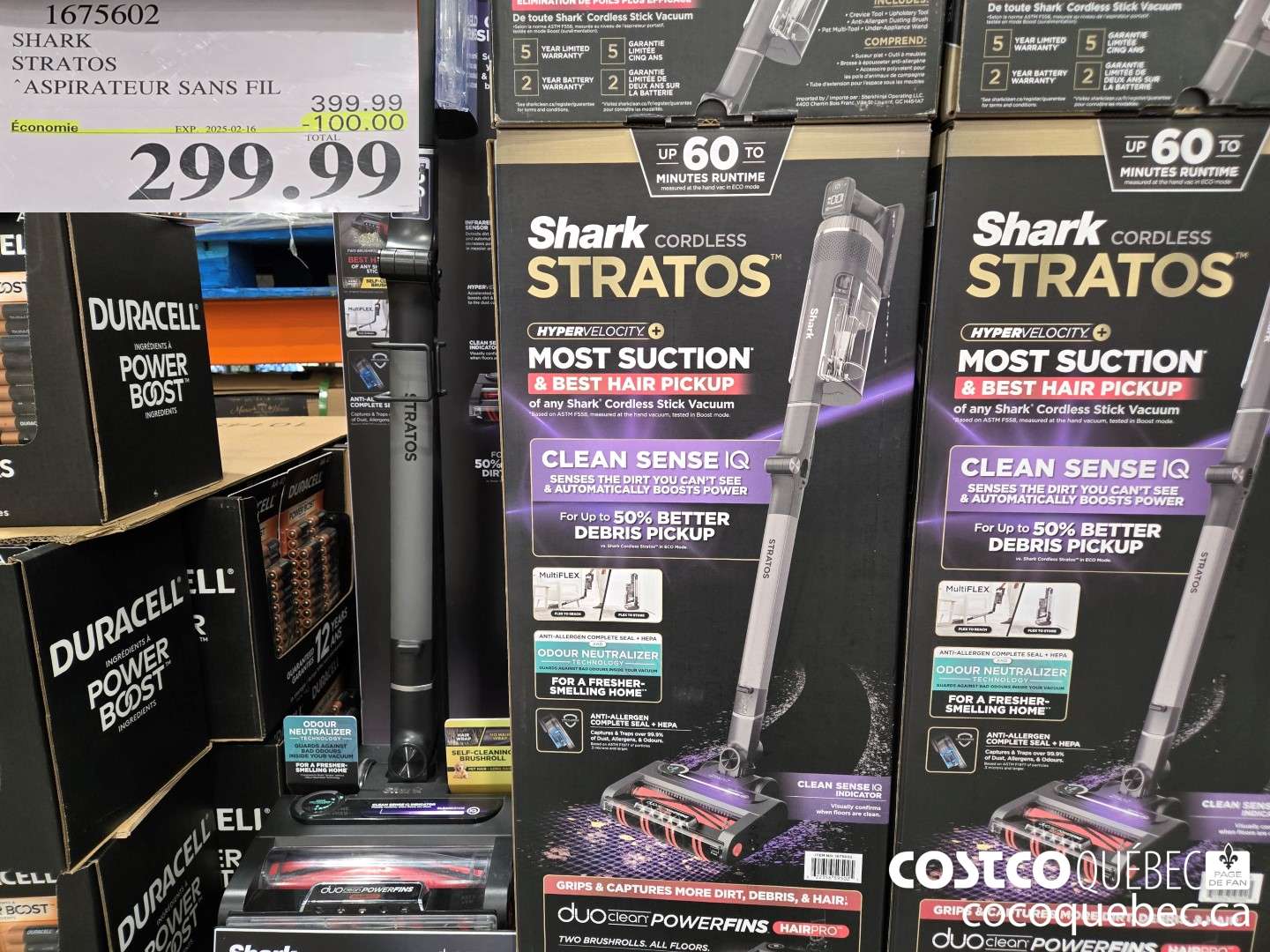 1675602 SHARK STRATOS ASPIRATEUR-BALAI AVEC BROSSE AUTONETTOYANTE  ($100.00 INSTANT SAVINGS EXPIRES ON 2025-02-16) $299.99