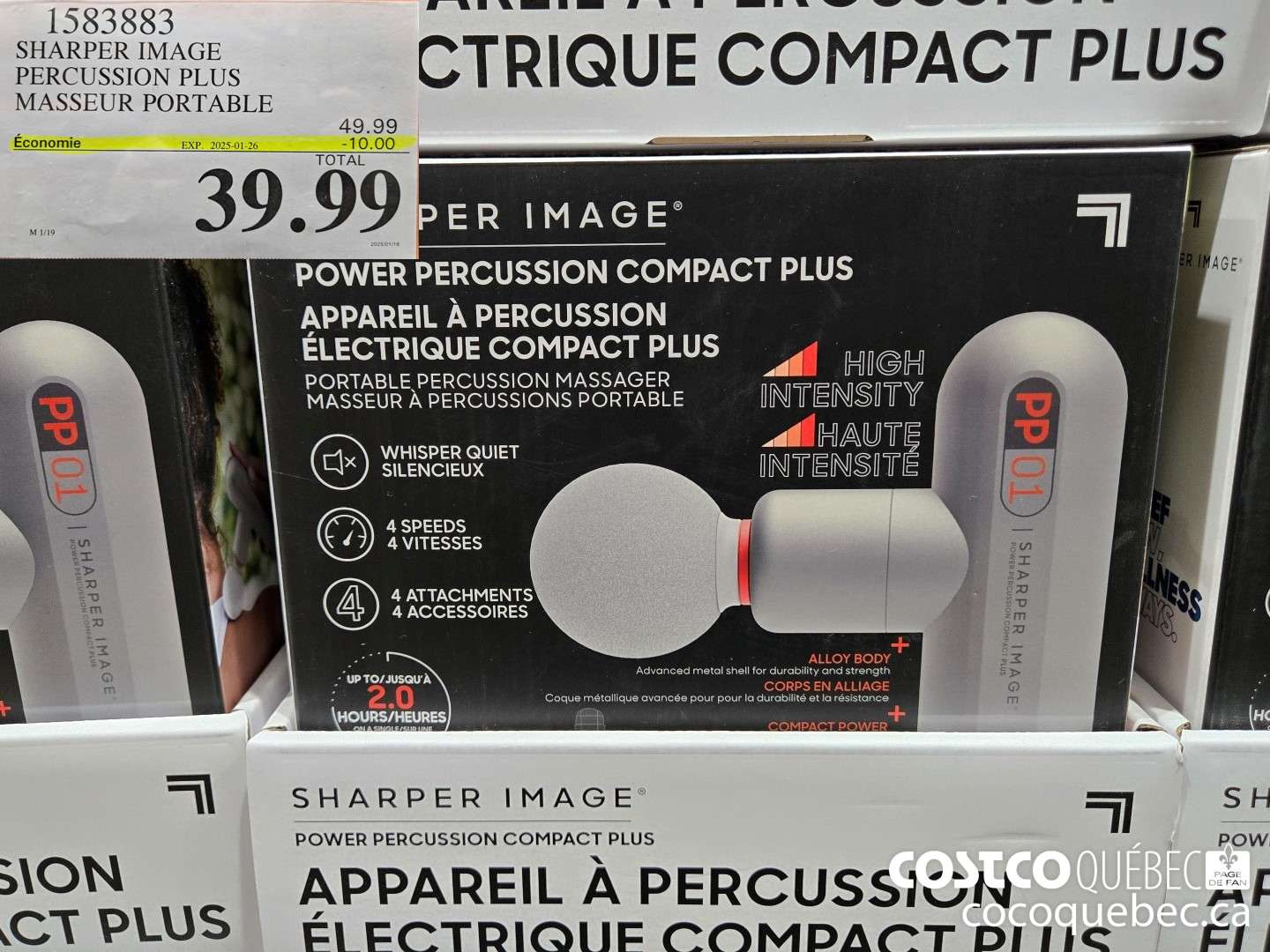 1583883 SHARPER IMAGE SPORT A PERCUSSION “NOIR  ($10.00 INSTANT SAVINGS EXPIRES ON 2025-01-26) $39.99