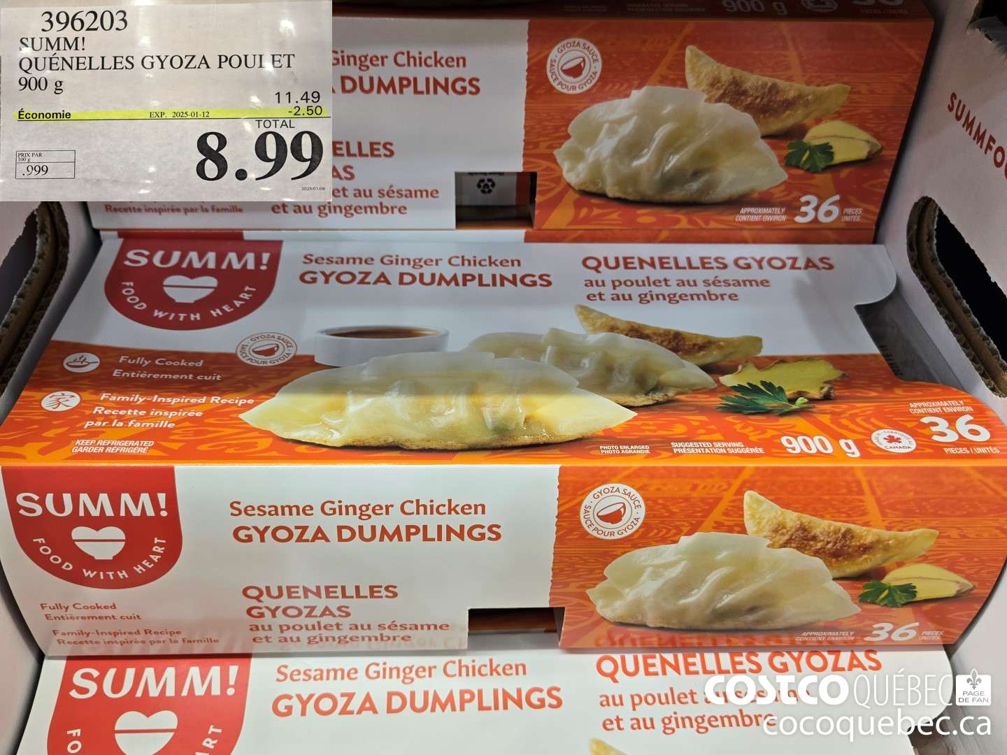 396203 SUMM! QUENELLES GYOZA POULET ($2.50 INSTANT SAVINGS EXPIRES ON 2025-01-12) $8.99