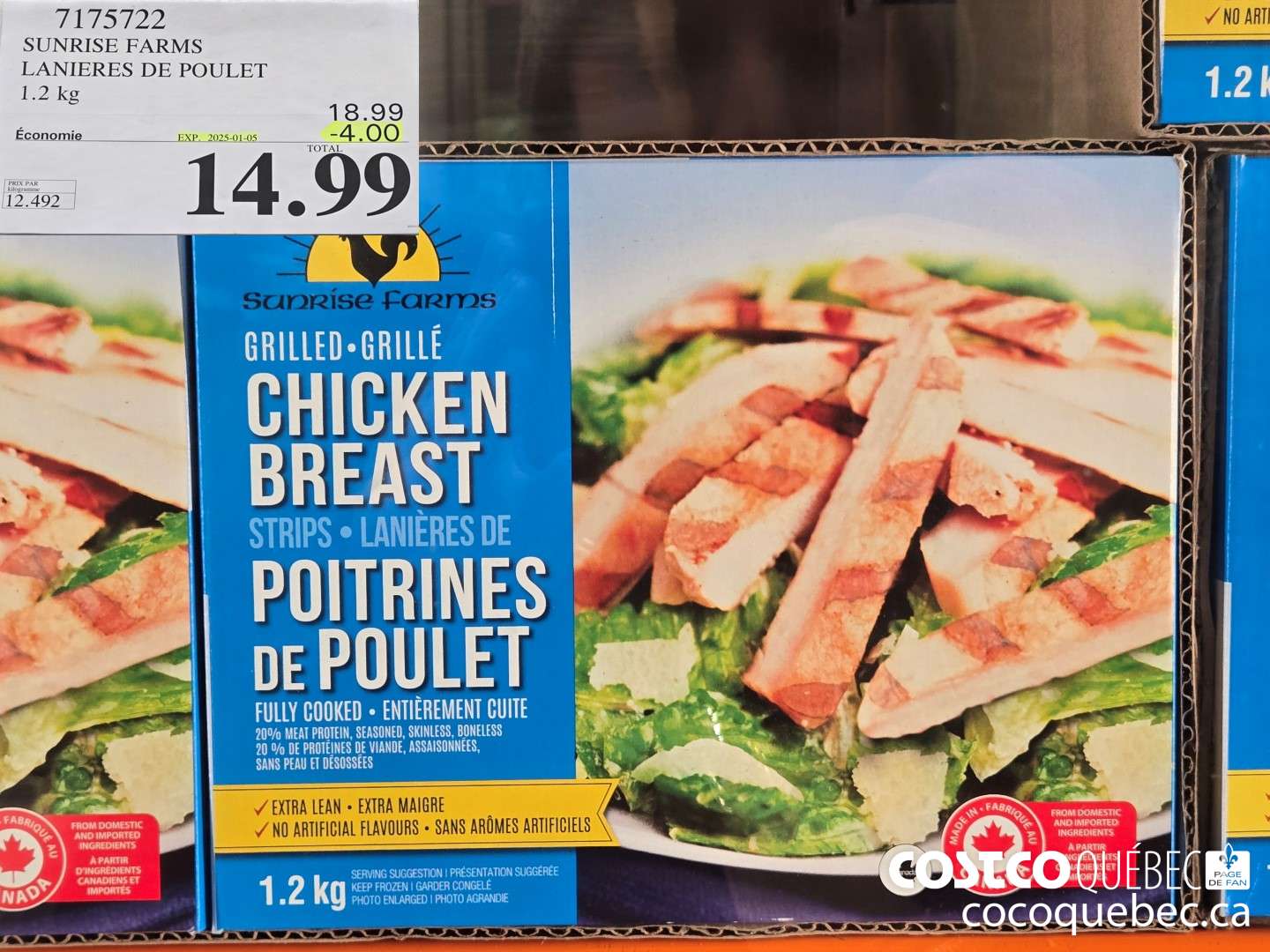 7175722 SUNRISE FARMS LANIERES DE POULET  ($4.00 INSTANT SAVINGS EXPIRES ON 2025-01-05) $14.99