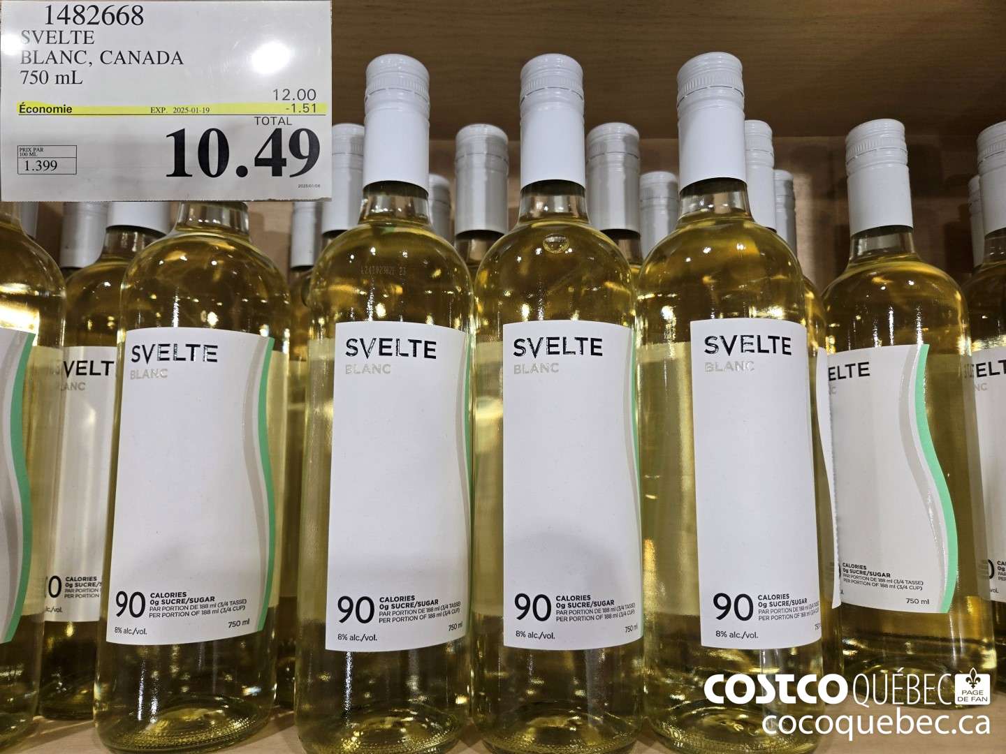 1482668 SVELTE BLANC, CANADA ($1.51 INSTANT SAVINGS EXPIRES ON 2025-01-19) $10.49