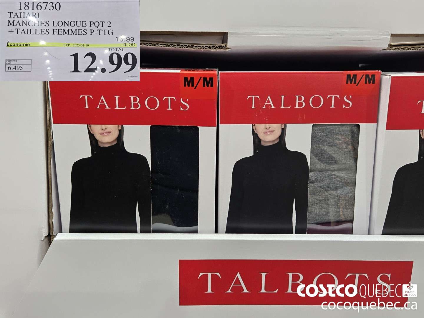 1816730 TAHARI MANCHES LONGUE PQT 2  ($4.00 INSTANT SAVINGS EXPIRES ON 2025-01-19) $12.99