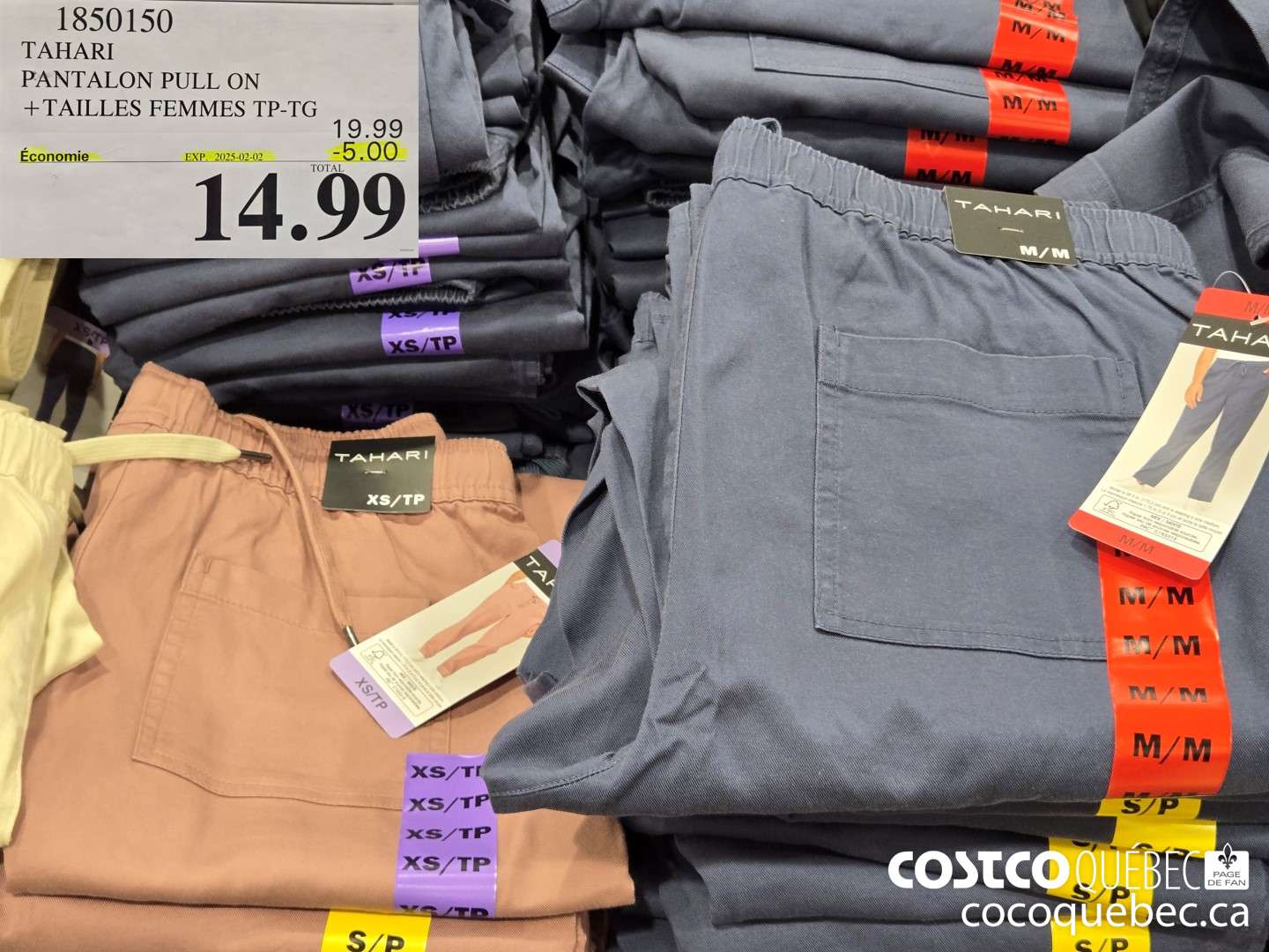 1850150 TAHARI PANTALON PULL ON +TAILLES FEMMES TP-TG  ($5.00 INSTANT SAVINGS EXPIRES ON 2025-02-02) $14.99