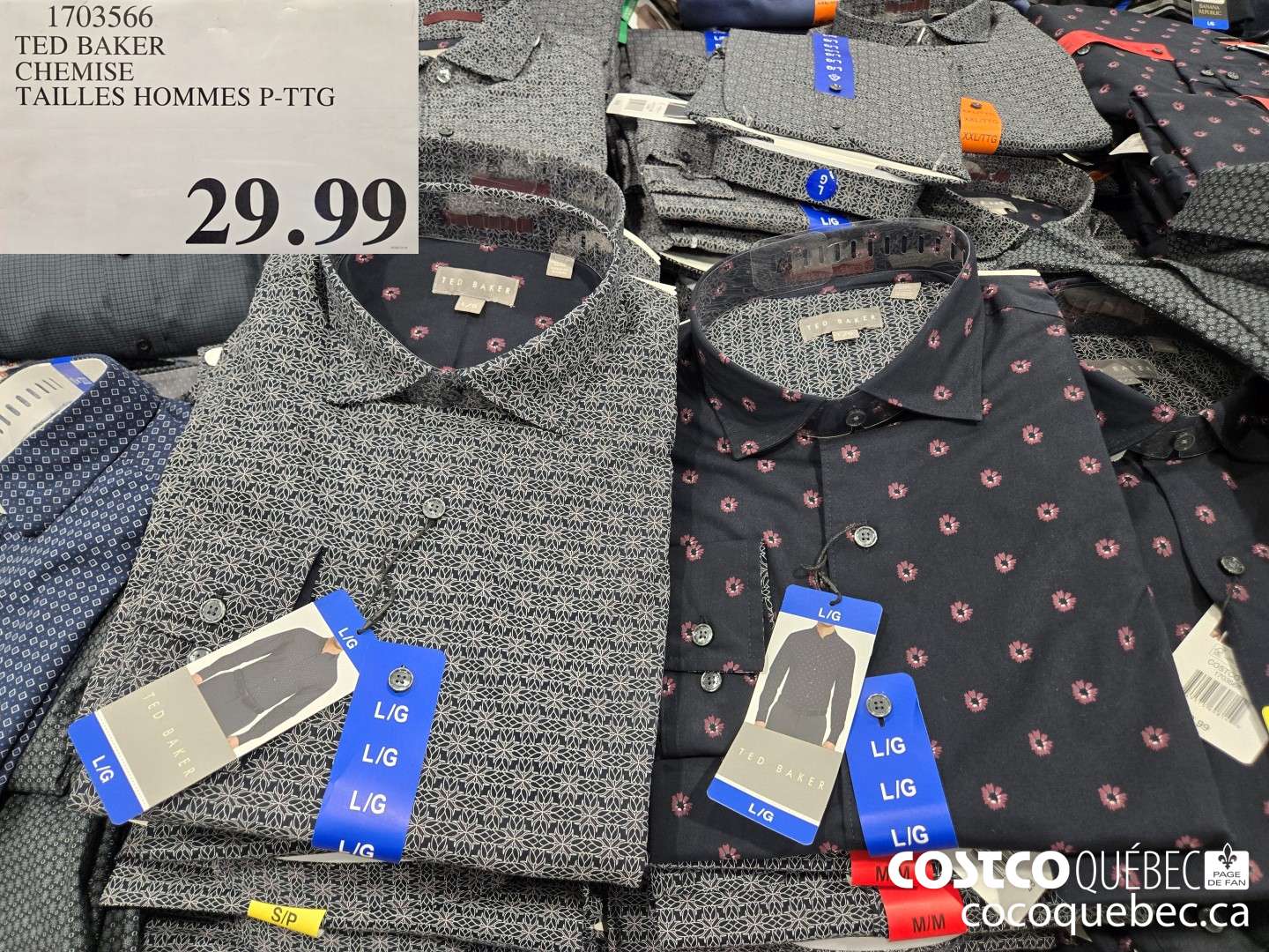 1703566 TED BAKER CHEMISE TAILLES HOMMES P-TTG  $29.99