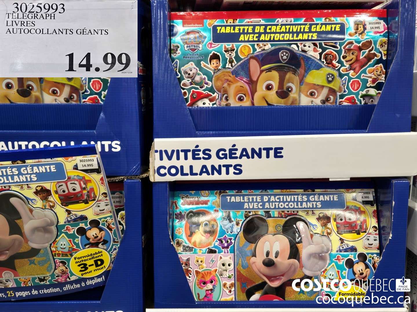 3025993 TELEGRAPH LIVRES AUTOCOLLANTS GEANTS  $14.99