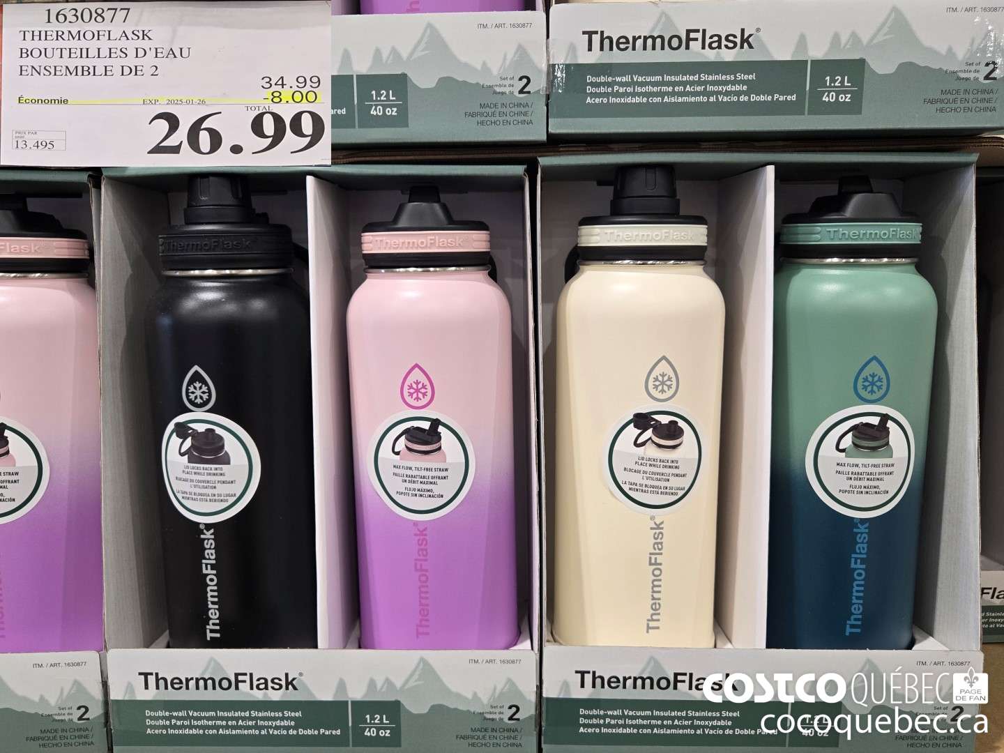 1630877 THERMOFLASK BOUTEILLES D'EAU ENSEMBLE DE 2 ($8.00 INSTANT SAVINGS EXPIRES ON 2025-01-26) $26.99