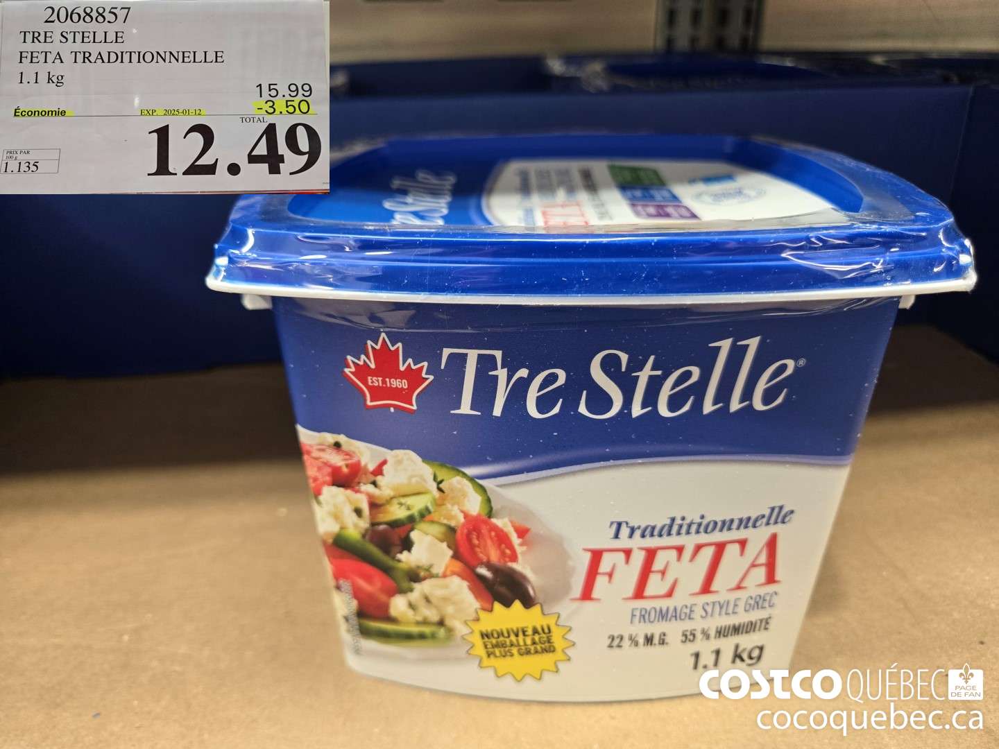 2068857 TRE STELLE FETA TRADITIONNELLE  ($3.50 INSTANT SAVINGS EXPIRES ON 2025-01-12) $12.49