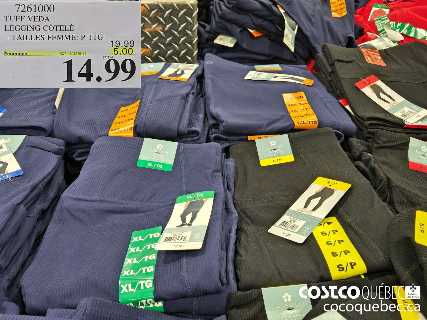 7261000 TUFF VEDA LEGGING COTELE  ($5.00 INSTANT SAVINGS EXPIRES ON 2025-01-26) $14.99