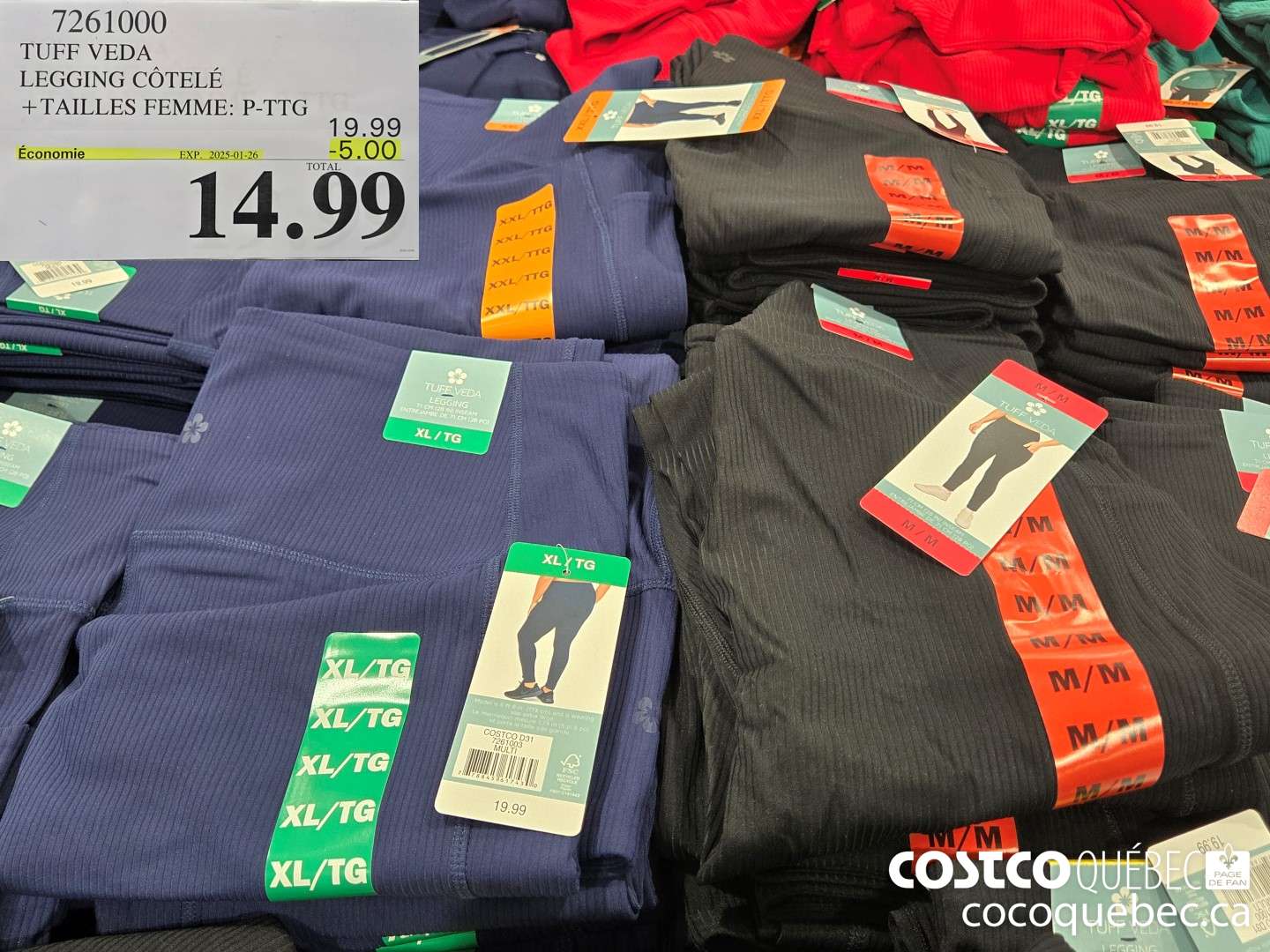 7261000 TUFF VEDA LEGGING COTELE  ($5.00 INSTANT SAVINGS EXPIRES ON 2025-01-26) $14.99