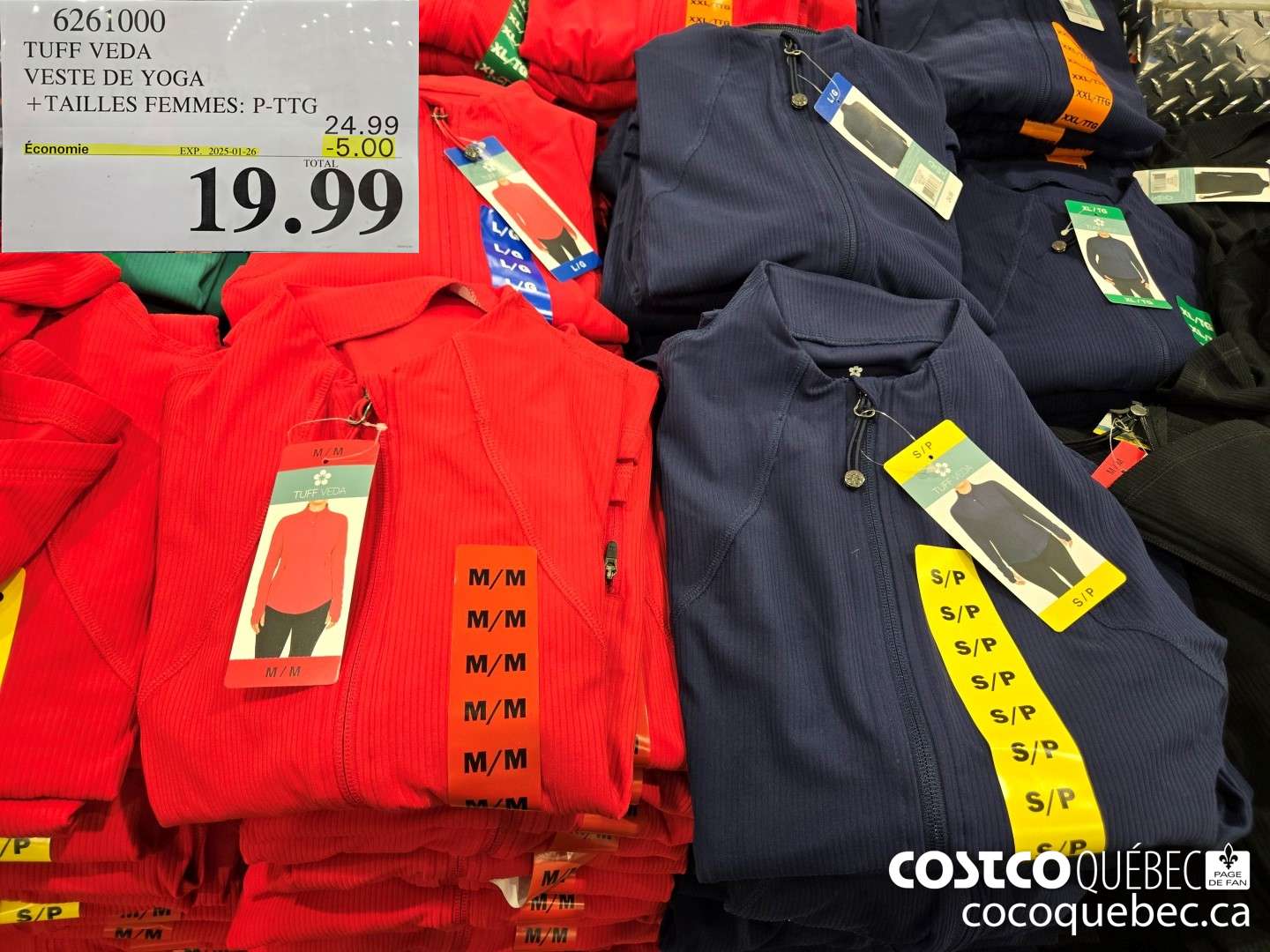 6261000 TUFF VEDA VESTE DE YOGA TAILLES FEMMES: P-TTG  ($5.00 INSTANT SAVINGS EXPIRES ON 2025-01-26) $19.99