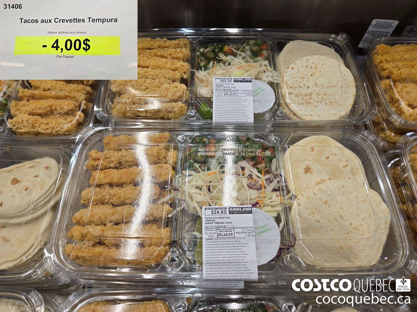 31406 Tacos aux Crevettes Tempura  ($4.00 INSTANT SAVINGS)