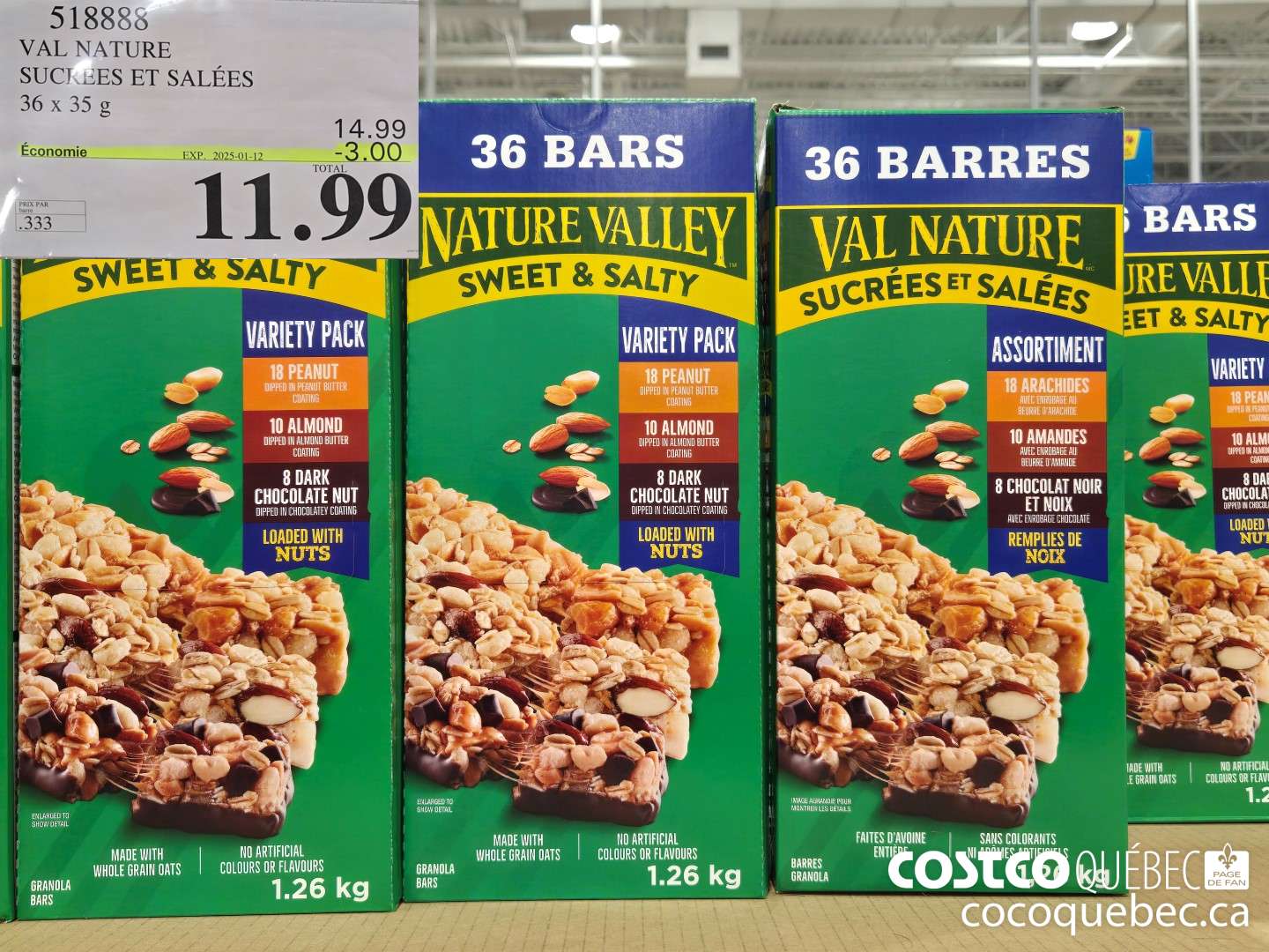 518888 VAL NATURE SUCI.ZES ET SALEES 59 X 35 G  (EXPIRES ON 2025-01-12) $11.99