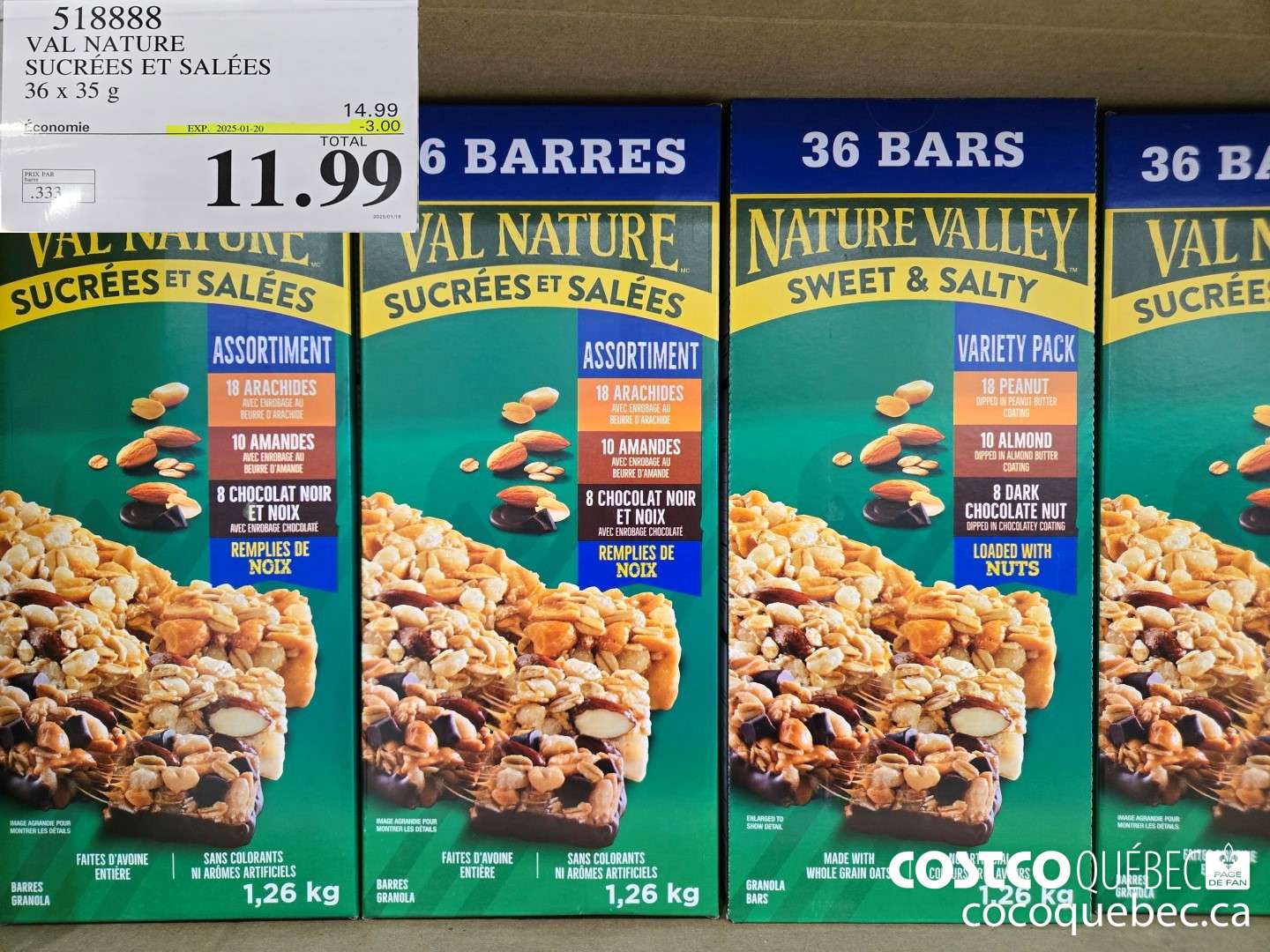 518888 VAL NATURE SUCREES ET SALEES  ($3.00 INSTANT SAVINGS EXPIRES ON 2025-01-20) $11.99