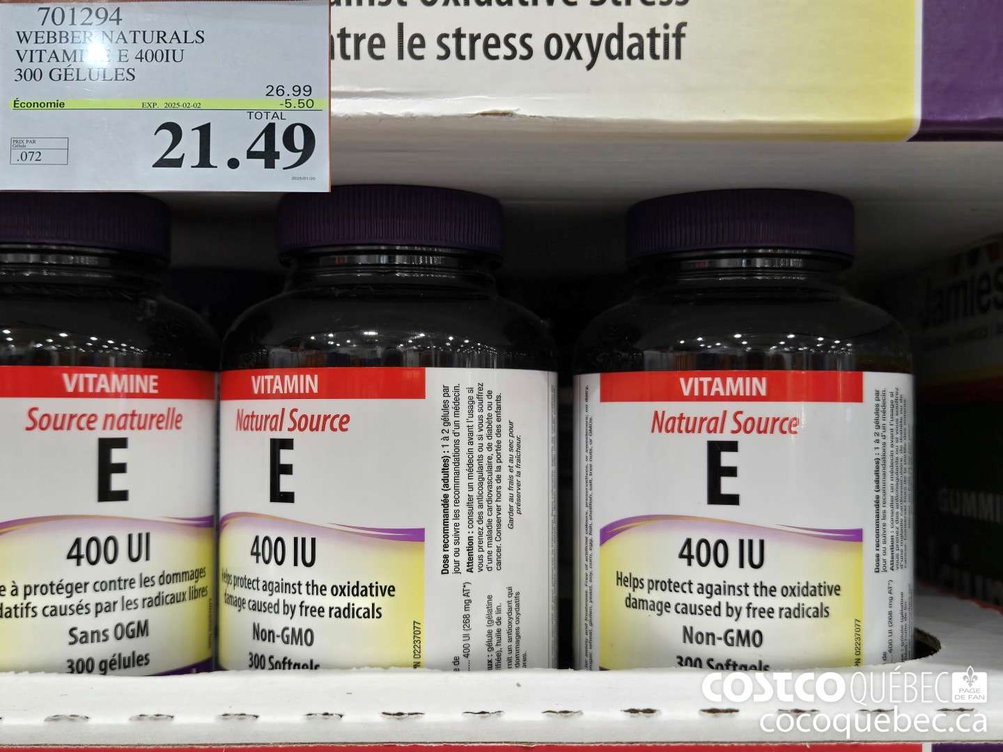 701294 WEBBER ‘NATURALS 300 GELULES  ($5.50 INSTANT SAVINGS EXPIRES ON 2025-02-02) $21.49