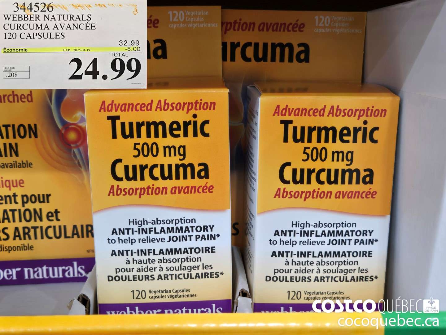 344526 WEBBER NATURALS CURCUMA EVOLUE 120 CAPSULES ($6.00 INSTANT SAVINGS EXPIRES ON 2025-01-19) $23.99