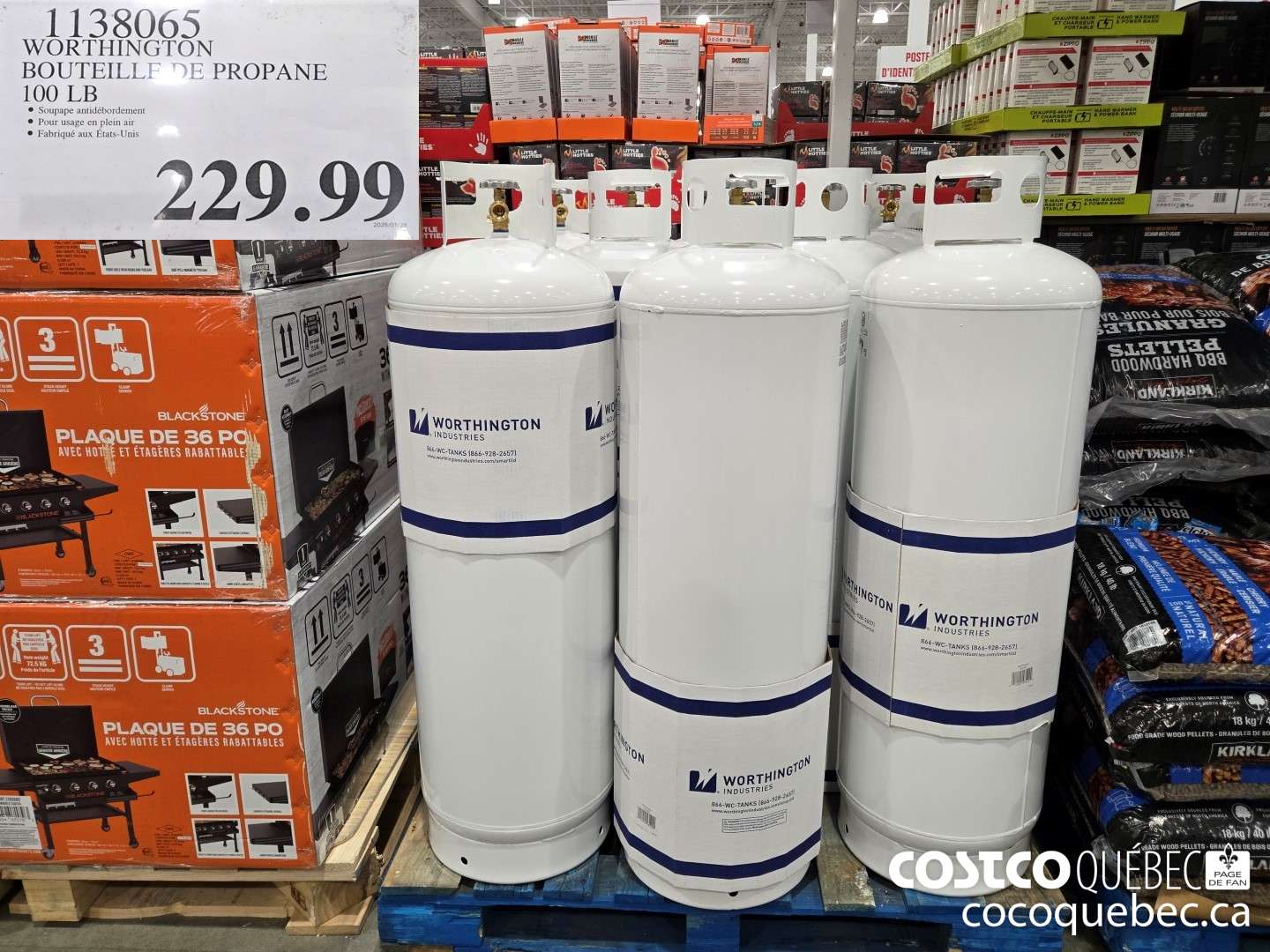 1138005 WORTHINGTON BOUTEILLE PROPANE 100 LB  $229.99