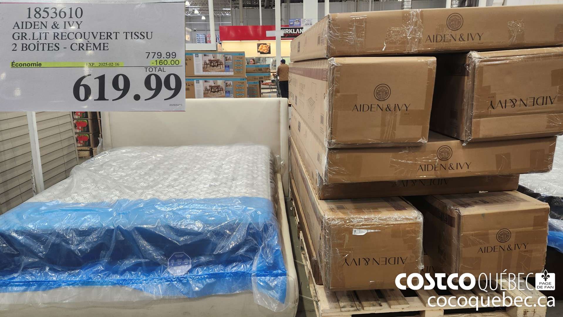 1853010 AIDEN & IVY GR.LIT RECOUVERT TISSU  ($160.00 INSTANT SAVINGS EXPIRES ON 2025-02-16) $619.99