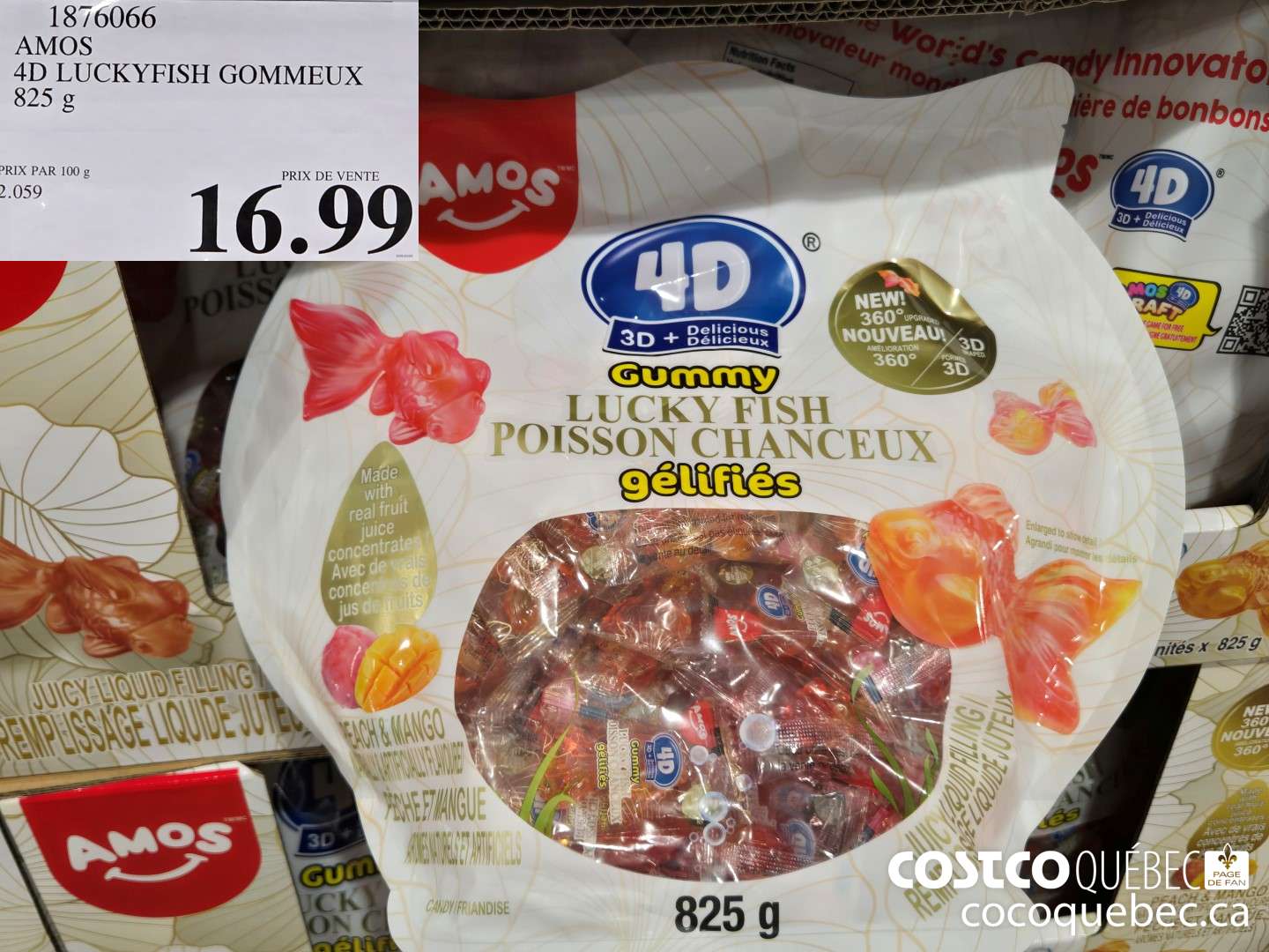 1876066 AMOS 4D LUCKYFISH GOMMEUX 825 g  $16.99