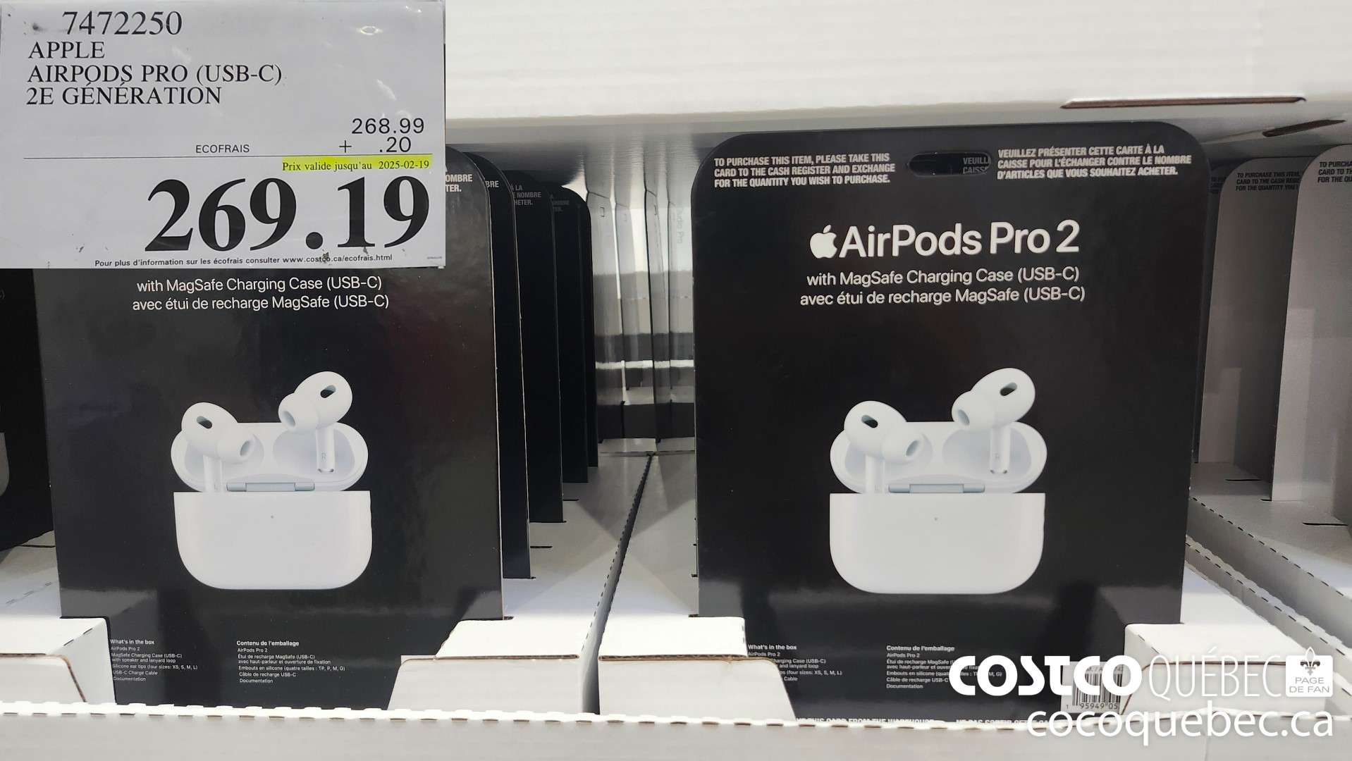 7472250 APPLE AIRPODS PRO (USB-C) 2E GENERATION  $269.19