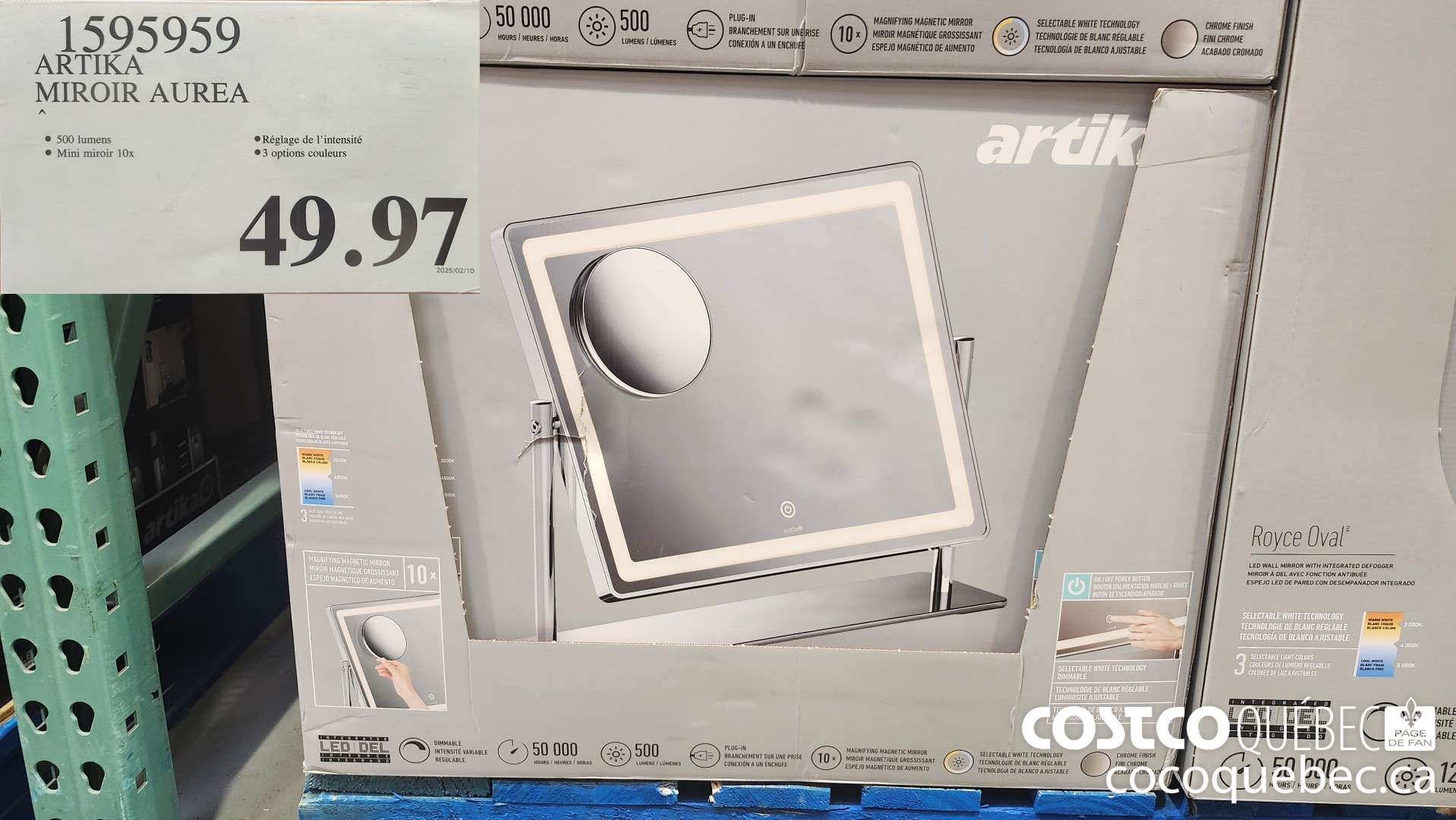 1595959 ARTIKA MIROIR AUREA  $49.97