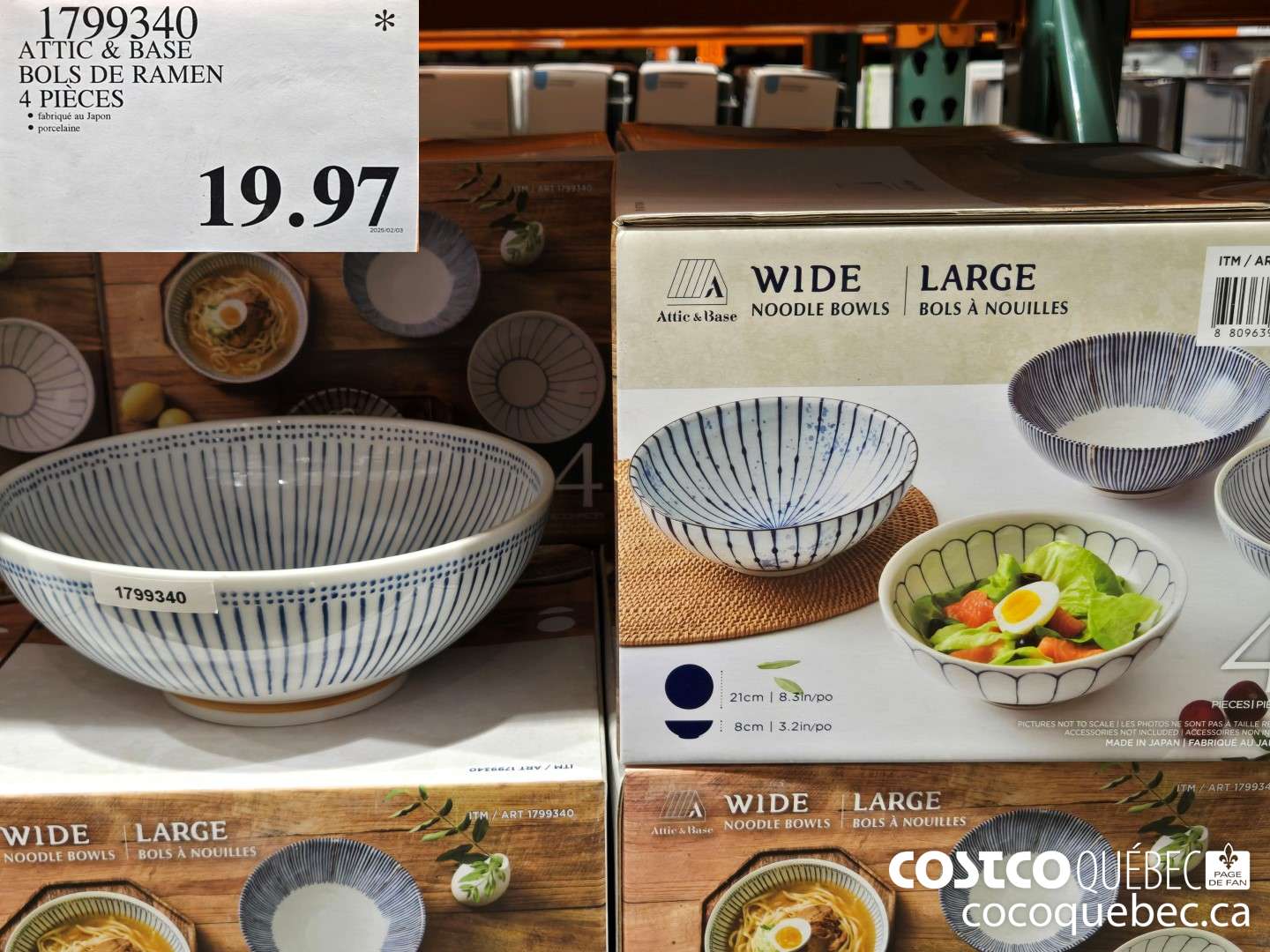 1799340 ATTIC & BASE BOLS DE RAMEN ENSEMBLE DE 4  $19.97