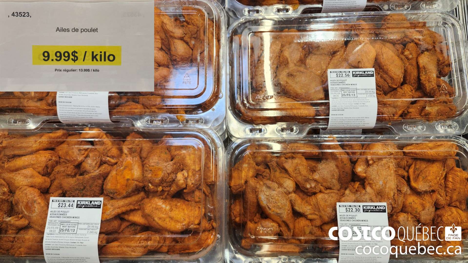 43523 Ailes de poulet  $9.99