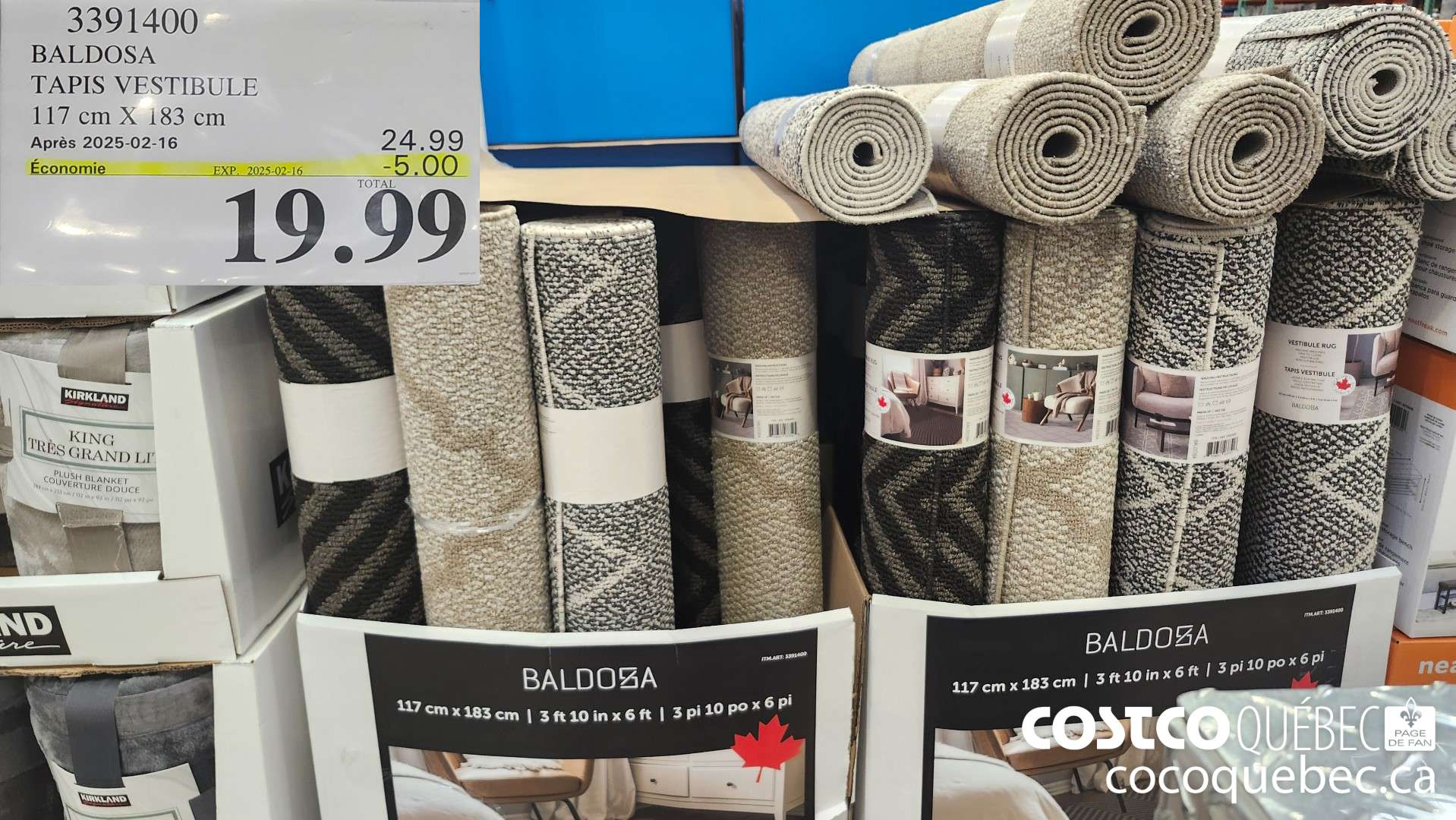 3391400 BALDOSA TAPIS VESTIBULE  ($5.00 INSTANT SAVINGS EXPIRES ON 2025-02-23) $19.99