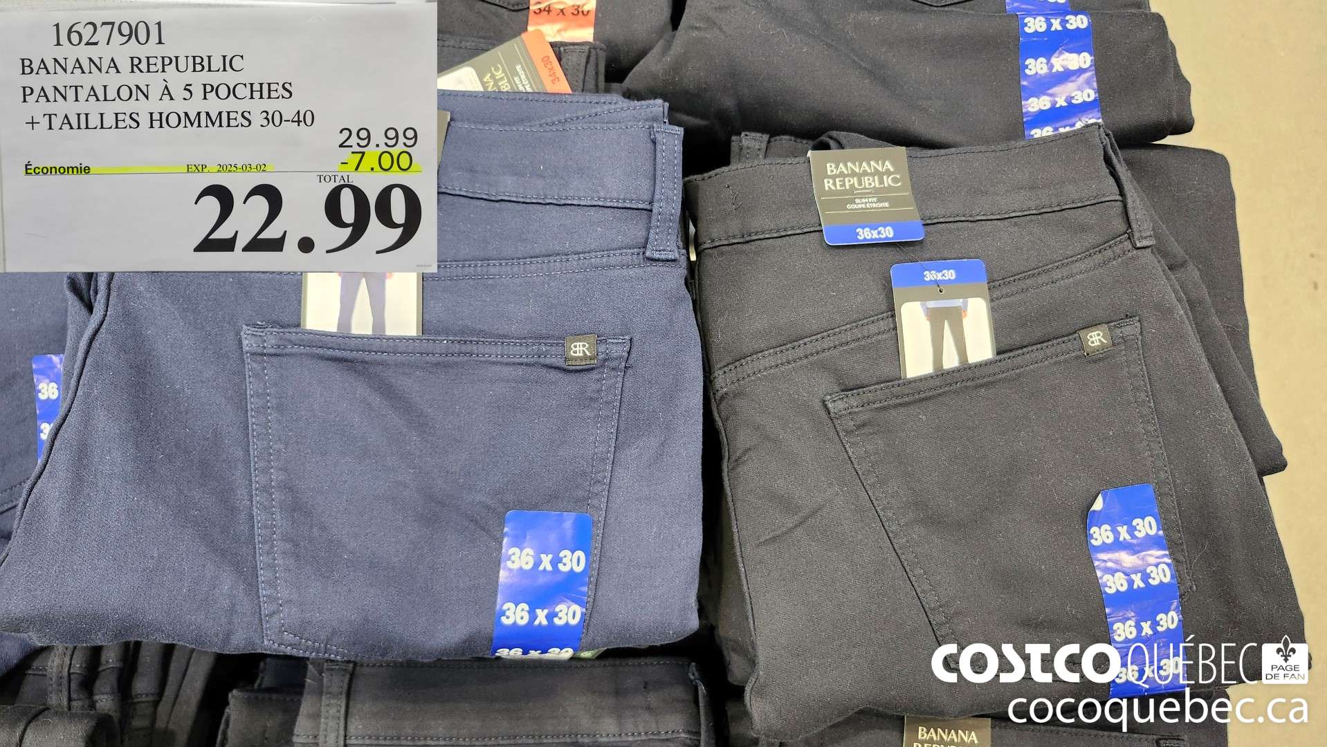 1627901 BANANA REPUBLIC PANTALON A 5 POCHES  ($7.00 INSTANT SAVINGS EXPIRES ON 2025-03-02) $22.99