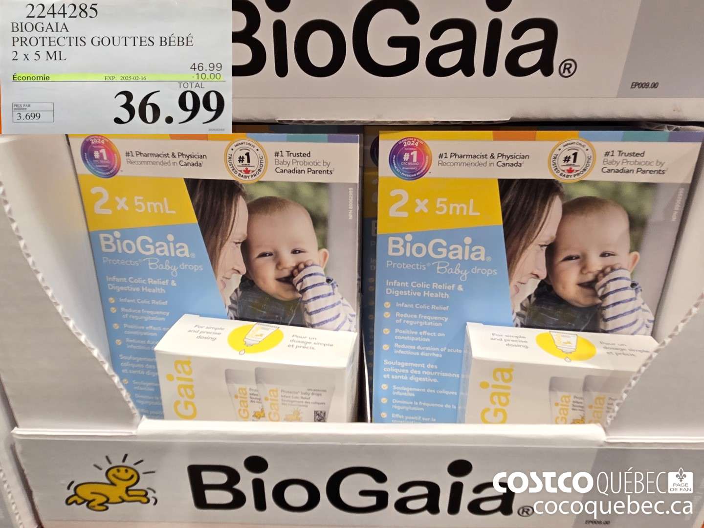 2244285 BIOGAIA PROTECTIS GOUTTES BEBE  ($10.00 INSTANT SAVINGS EXPIRES ON 2025-02-16) $36.99
