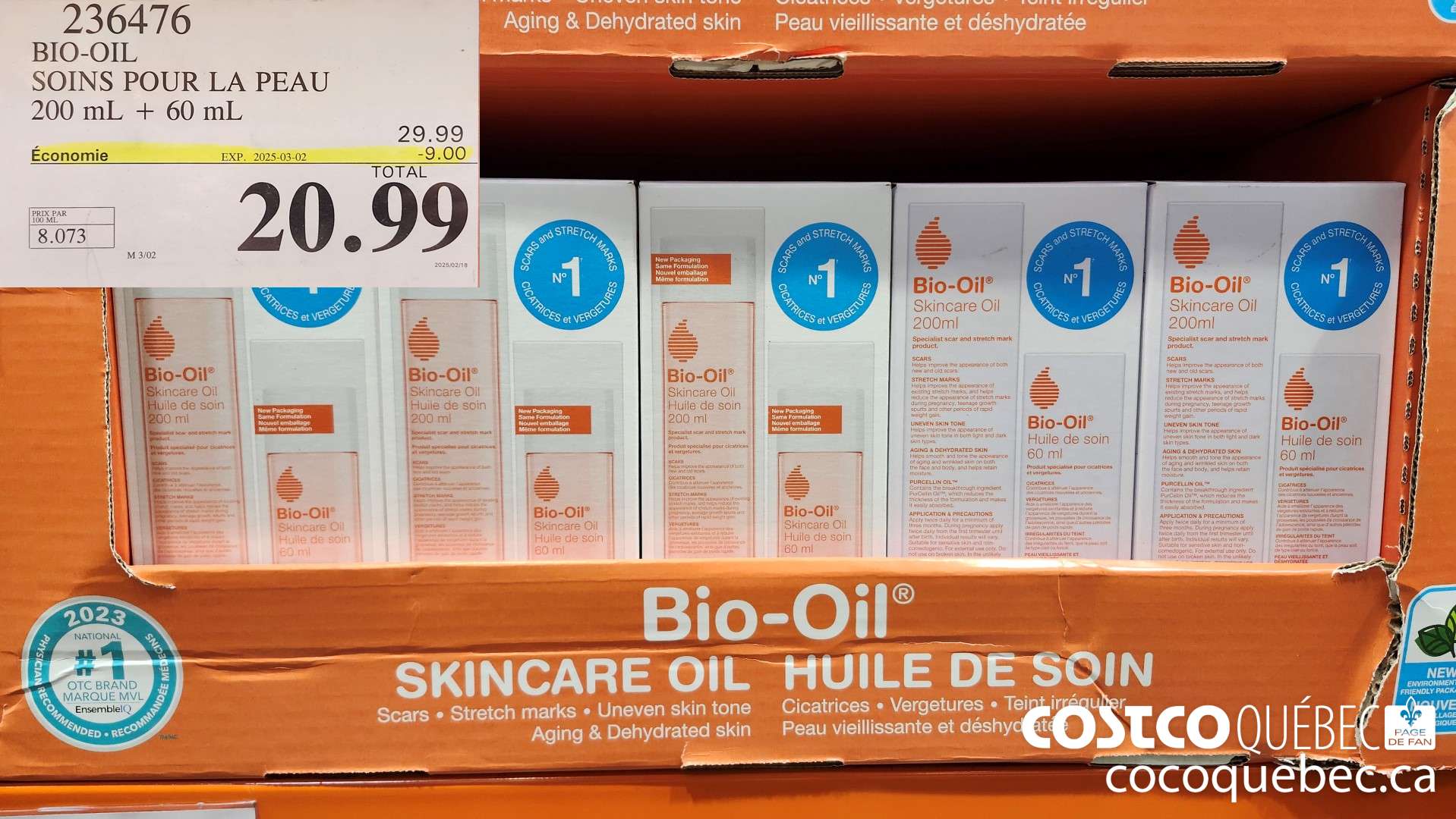 236476 BIO-OIL SOINS POUR LA PEAU 200 mL + 60 mL ($9.00 INSTANT SAVINGS EXPIRES ON 2025-03-02) $20.99