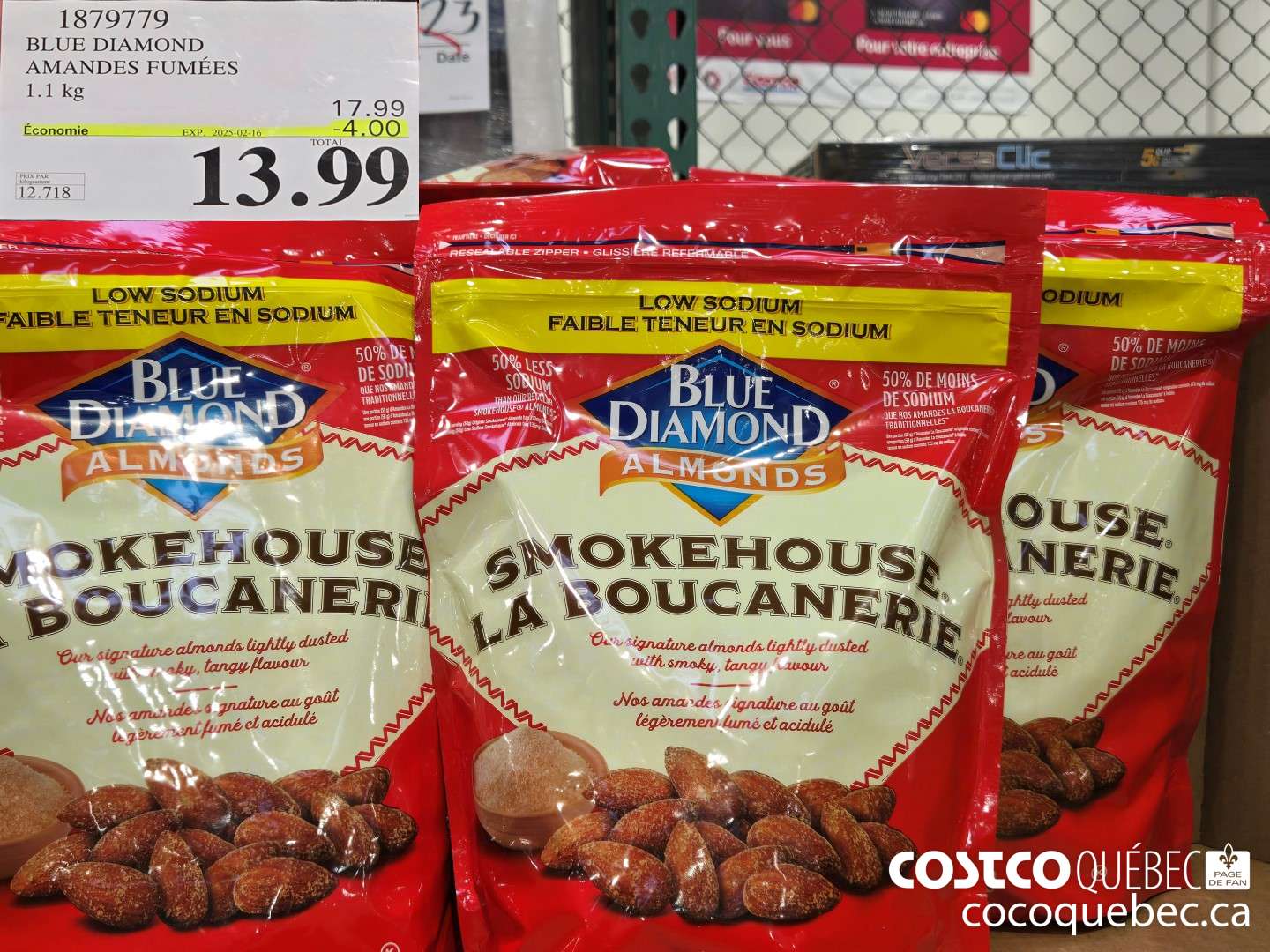 1879779 BLUE DIAMOND AMANDES FUMEES  ($4.00 INSTANT SAVINGS EXPIRES ON 2025-02-16) $13.99