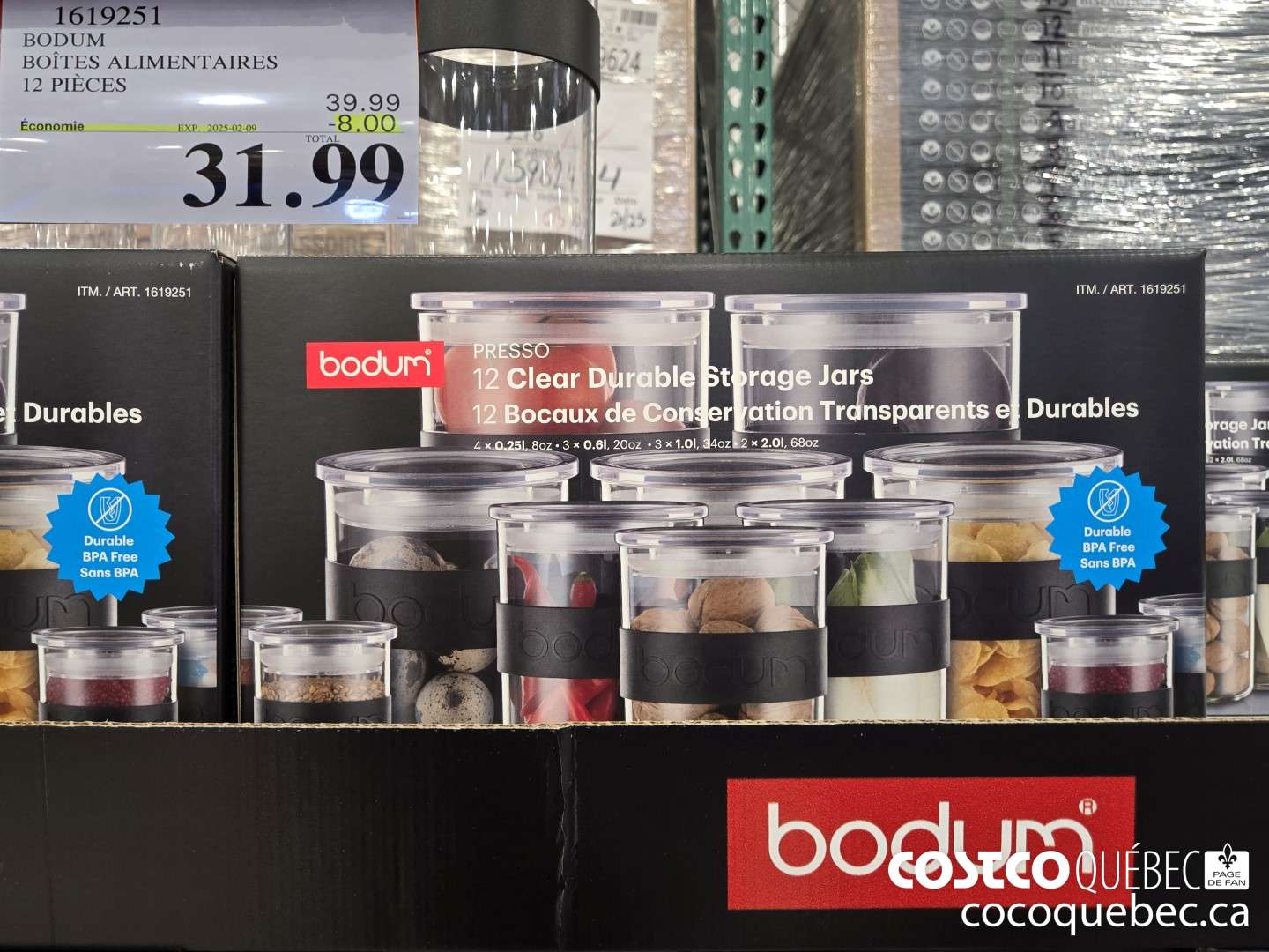 1619251 BODUM 12 PIECES  ($8.00 INSTANT SAVINGS EXPIRES ON 2025-02-09) $31.99