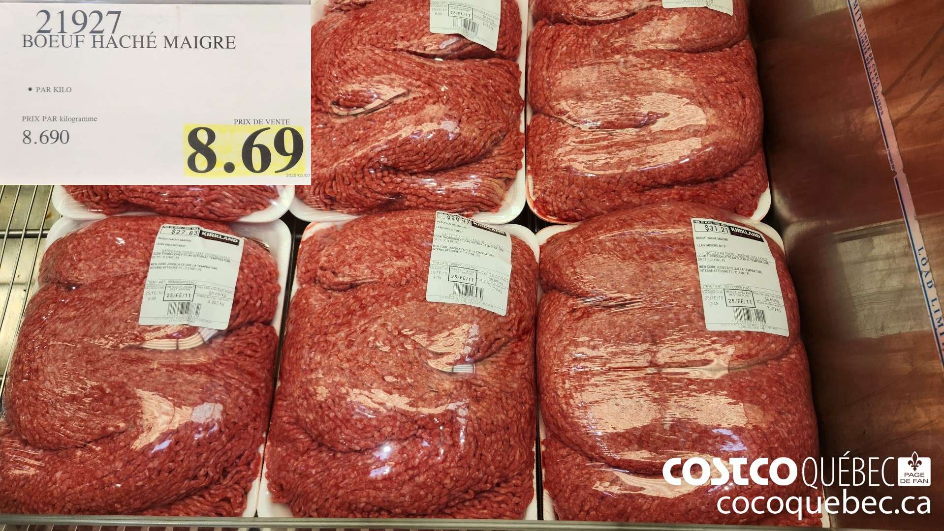 21927 BOEUF HACHE MAIGRE  $8.69