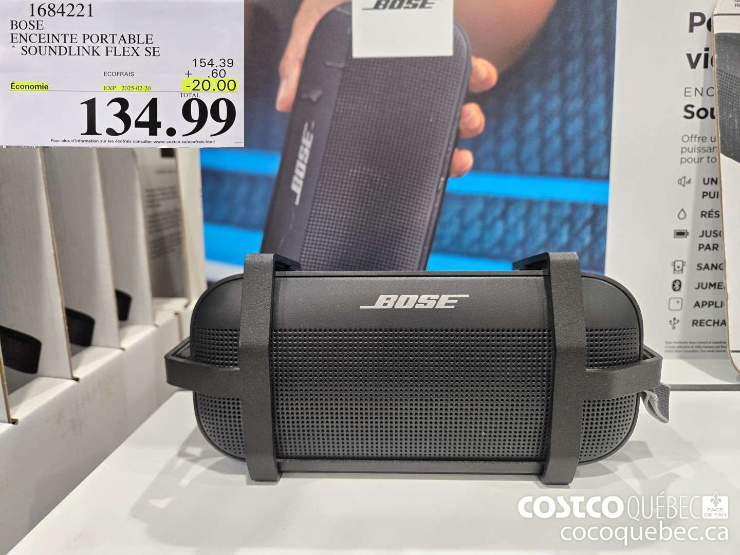 1684221 BOSE ENCEINTE PORTABLE * SOUNDLINK FLEX SE  ($20.00 INSTANT SAVINGS EXPIRES ON 2025-02-20) $134.99