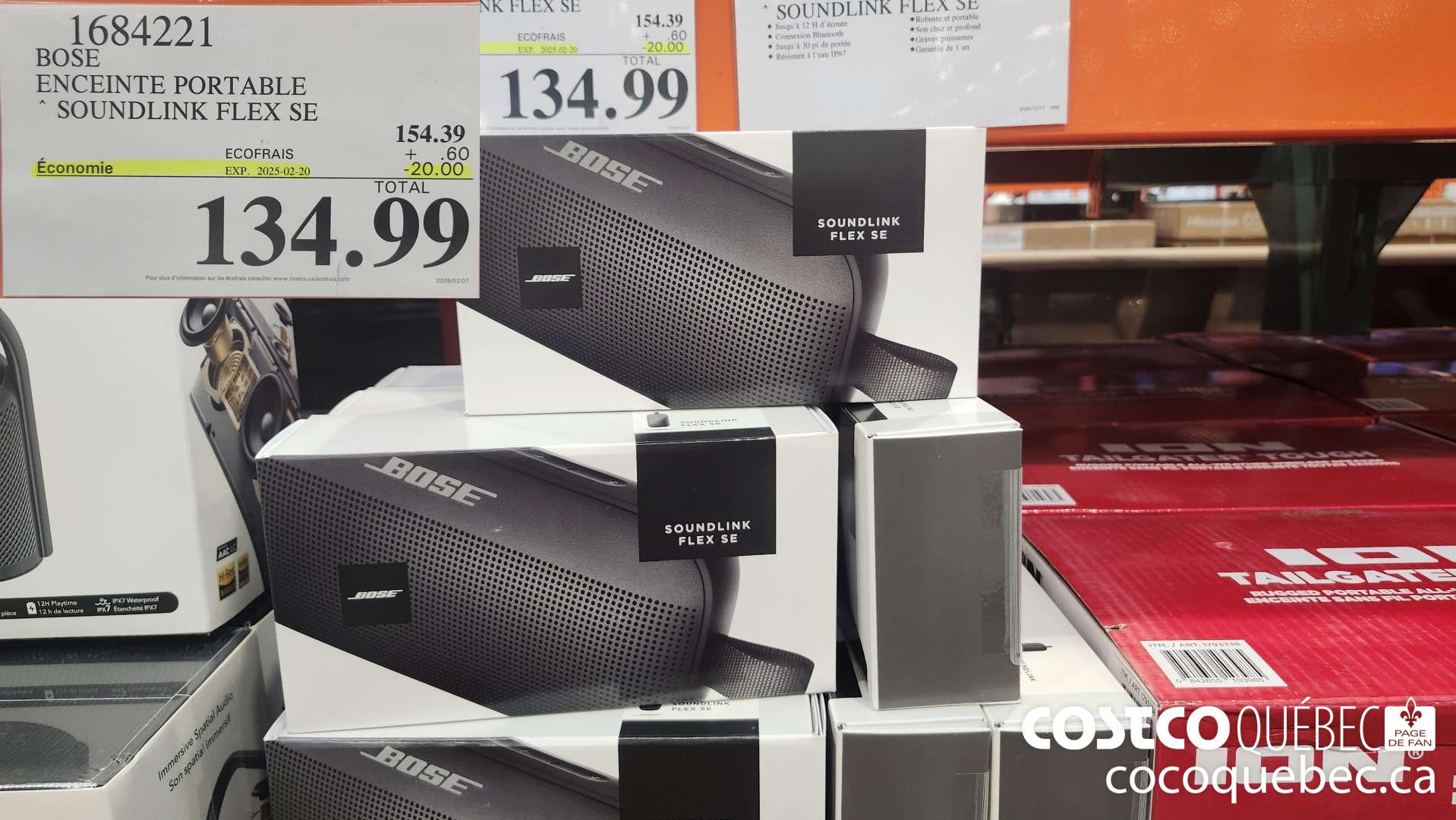 1684221 BOSE ENCEINTE PORTABLE * SOUNDLINK FLEX SE  ($20.00 INSTANT SAVINGS EXPIRES ON 2025-02-20) $134.99