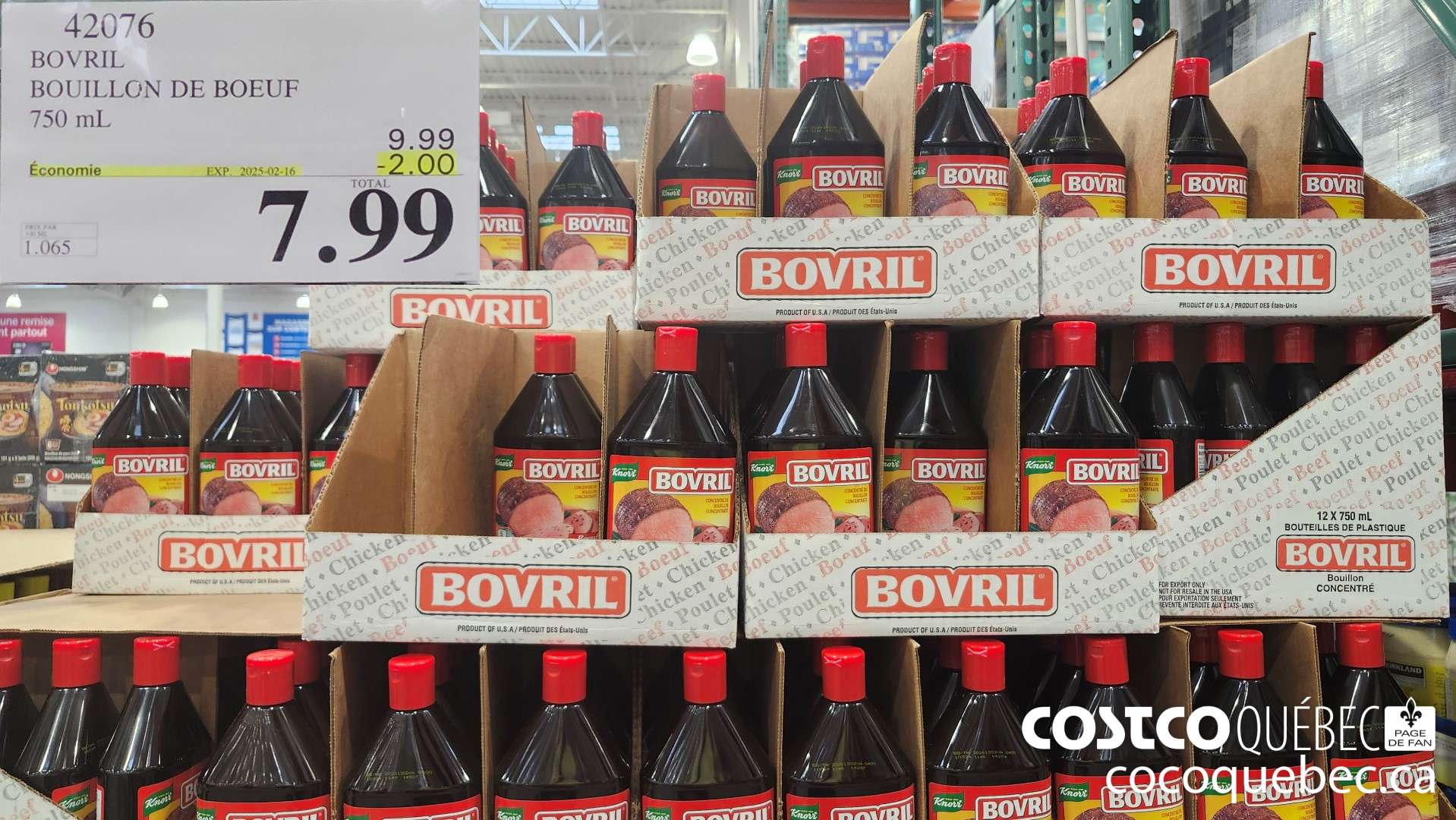 42076 BOVRIL BOUILLON DE BOEUF  ($2.00 INSTANT SAVINGS EXPIRES ON 2025-02-16) $7.99