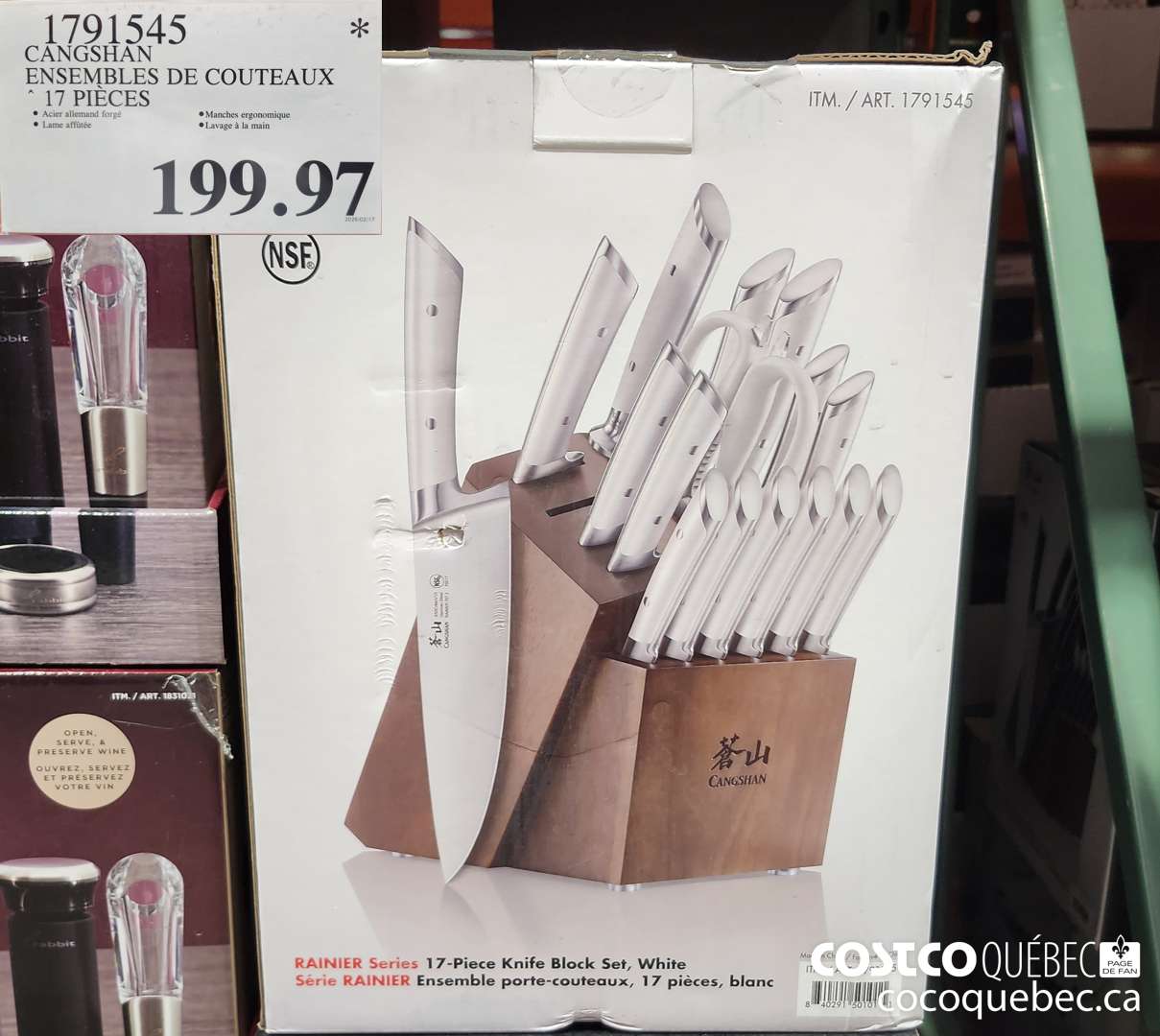 1791545 CANGSHAN ENSEMBLES DE COUTEAUX 17 PIECES  $199.97