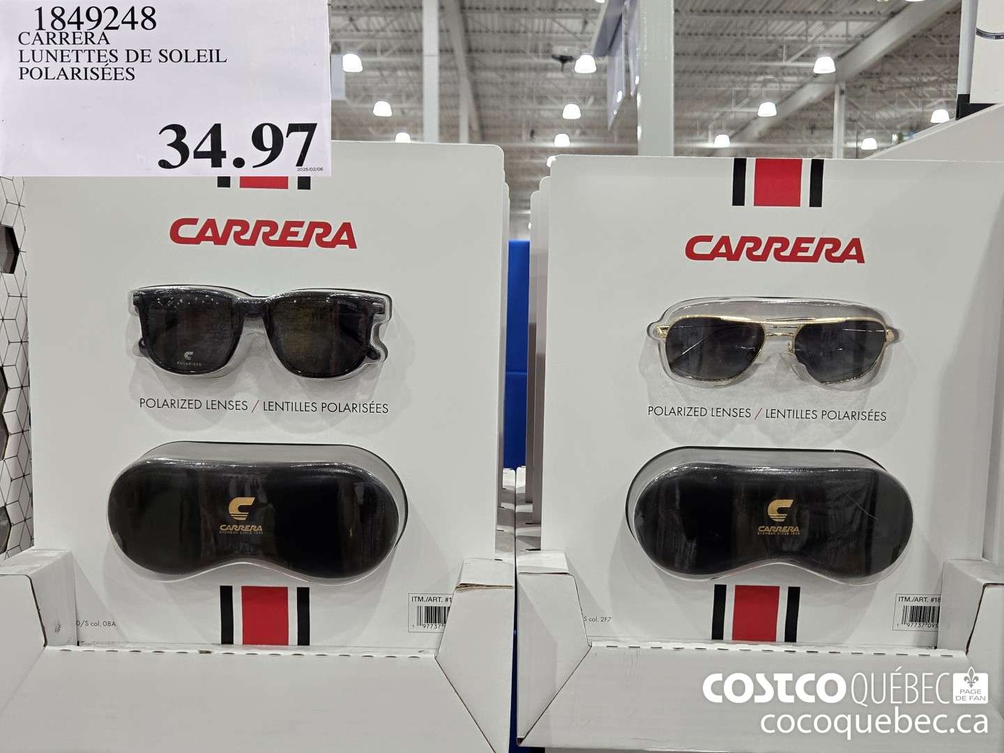 1849248 CARRERA LUNETTES DE SOLEIL POLARISEES  $34.99
