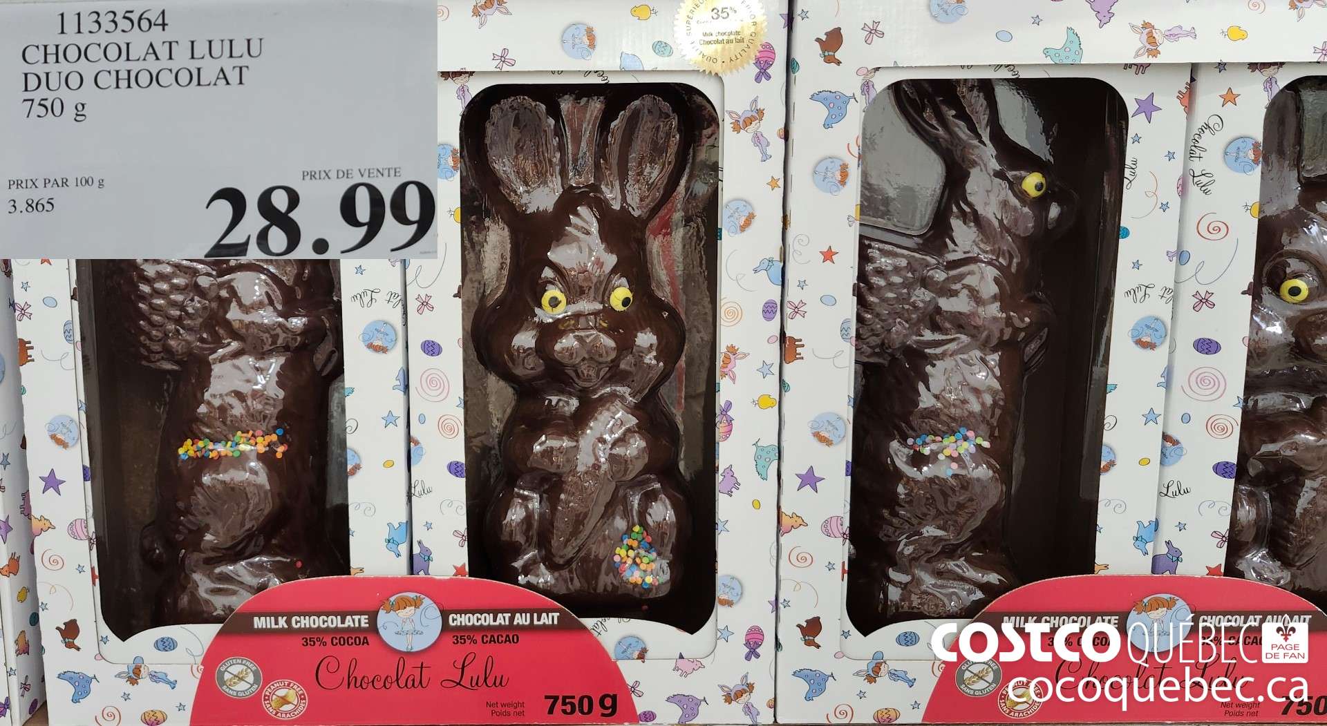 1133564 CHOCOLAT LULU DUO CHOCOLAT  $28.99